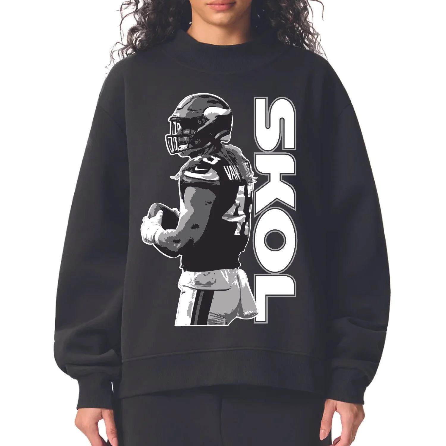 Grayscale SKOL High Neck Sweatshirt