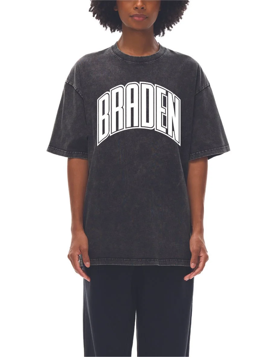 NAME ARCH ACID WASH T SHIRT