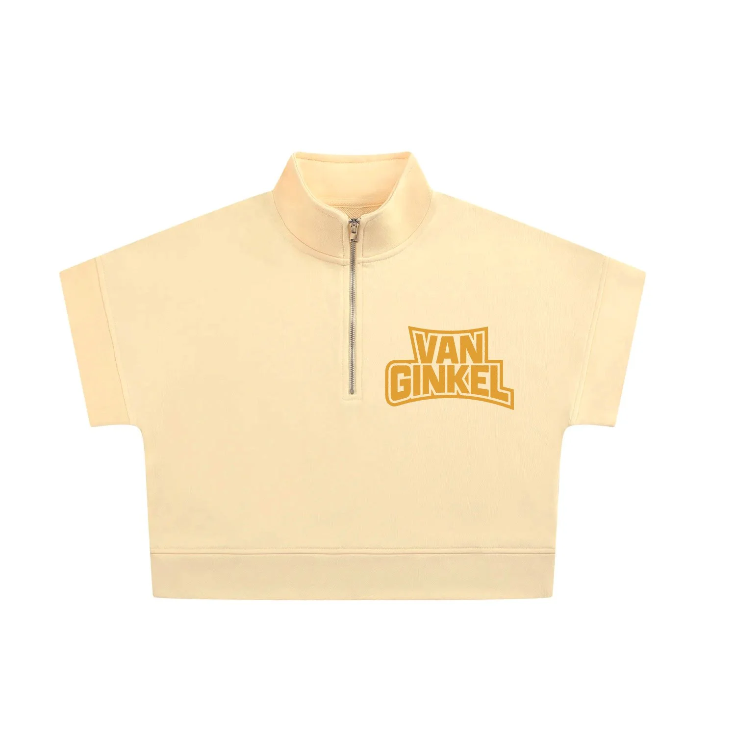 Cropped Tone-on-Tone Quarter Zip