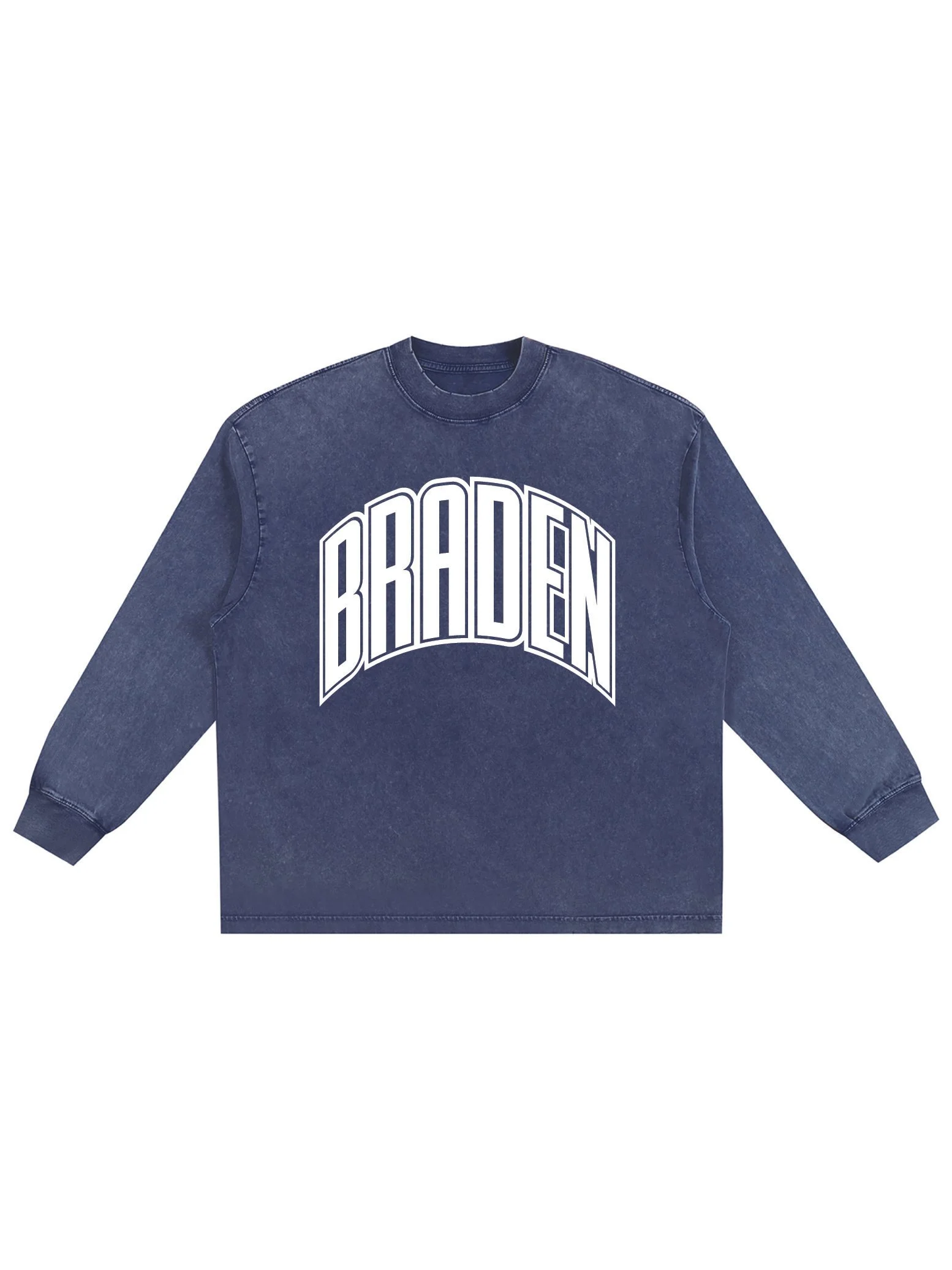 NAME ARCH ACID WASH LONG SLEEVE