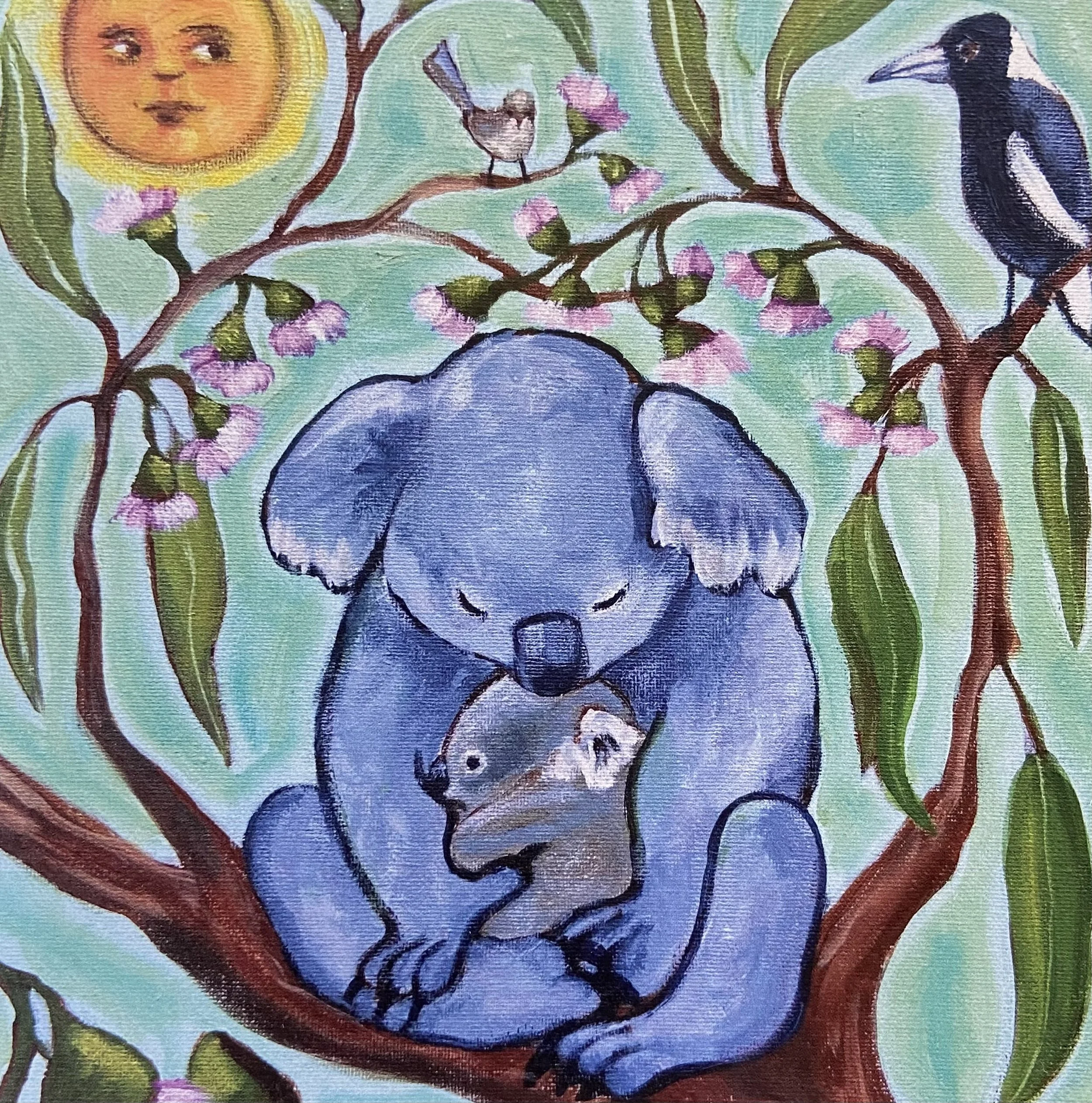 Koala Mum & Bub Painting