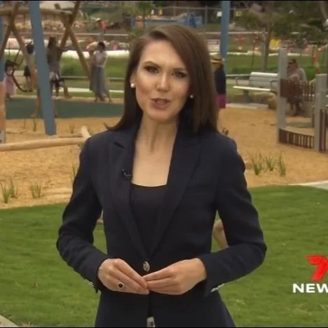 Jo Hayes reporting for 7 News Australia