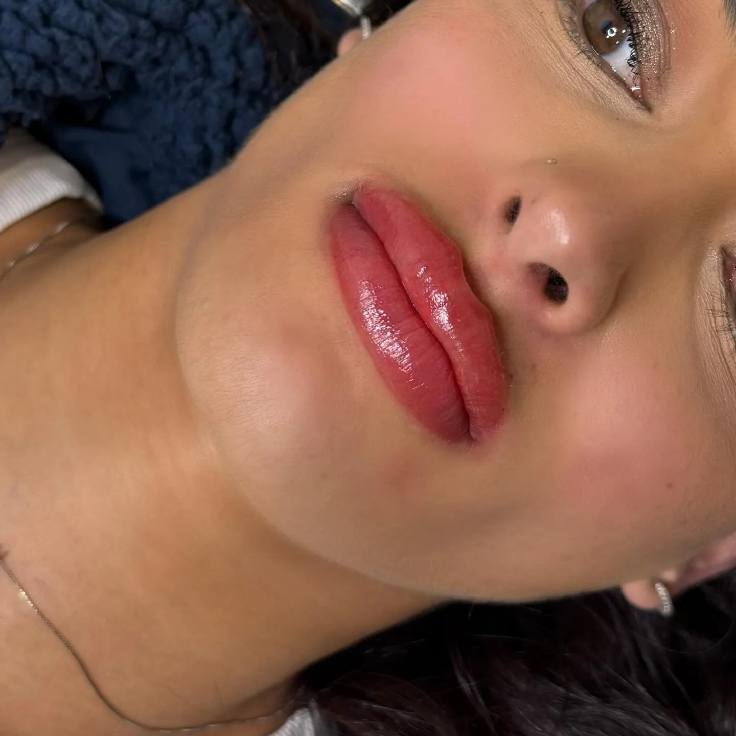 💋 Fresh Lip Blush &mdash; Shade: Malina 💋
Just finished these gorgeous lips!
You&rsquo;ll notice a little swelling &mdash; totally normal right after the procedure.

Malina looks stunning on deeper skin tones, giving a rich berry warmth that heals 