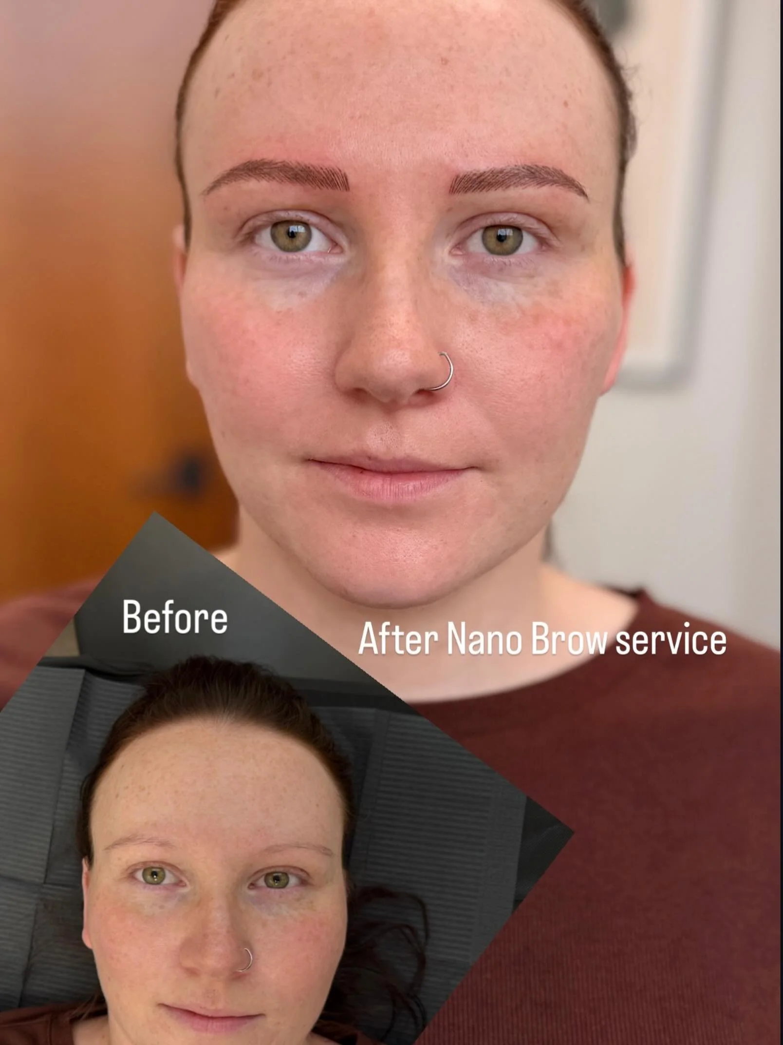 Nano brows created with ultra-fine hair strokes for a soft, natural finish 🤍
Customized shape + color to complement her features perfectly.

Before &amp; after results speak for themselves 👏

#NanoBrowsArtist #BeforeAndAfterBrows #PermanentMakeupAr