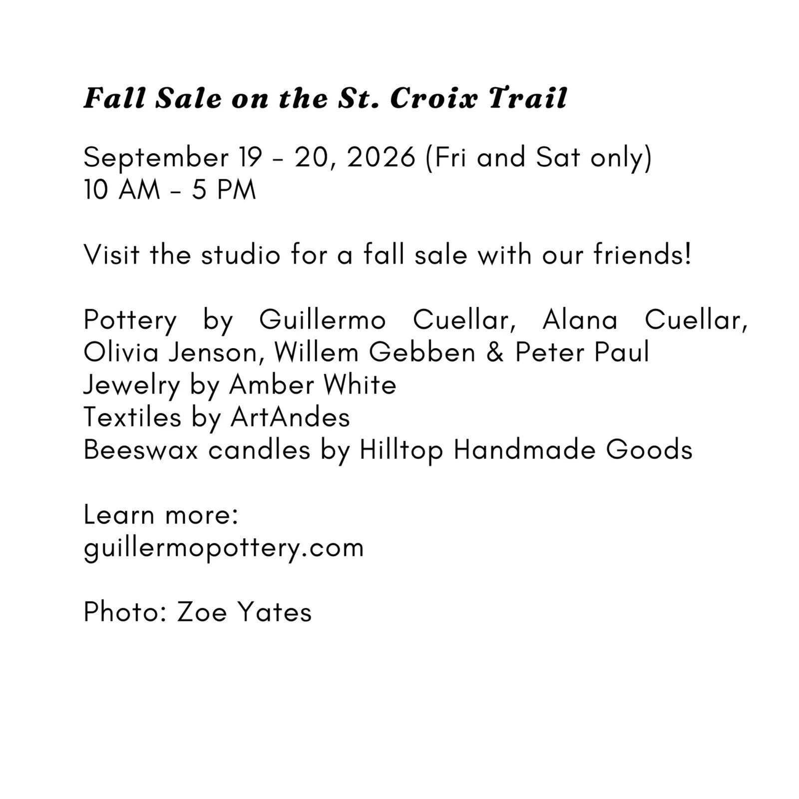 Fall Sale on the St. Croix Trail