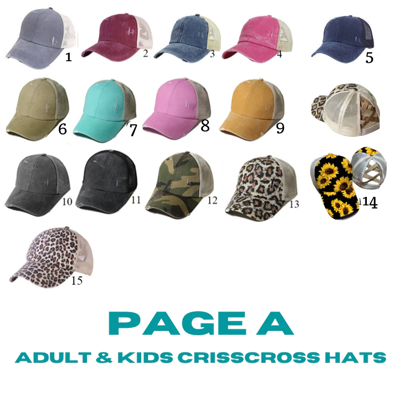 Criss Cross Ponytail Women's Hats – Better Call Moll Craft Shop