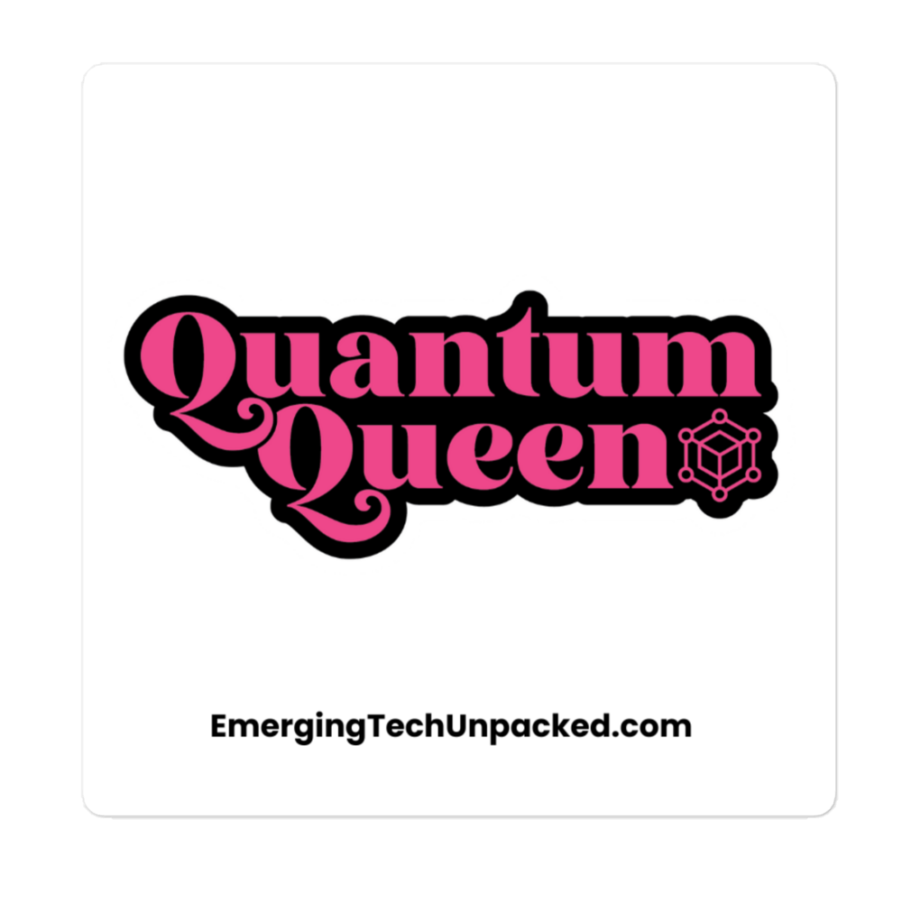 Quantum Queen Sticker - Women in STEM, Science & Tech Laptop Decal