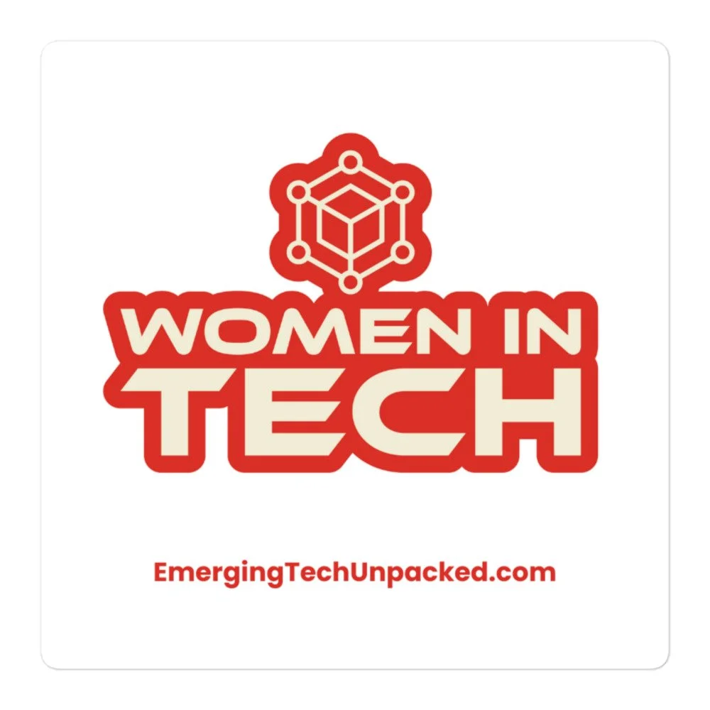 Women in Tech Sticker - Geek Chic Coding, AI & Startup Laptop Decal