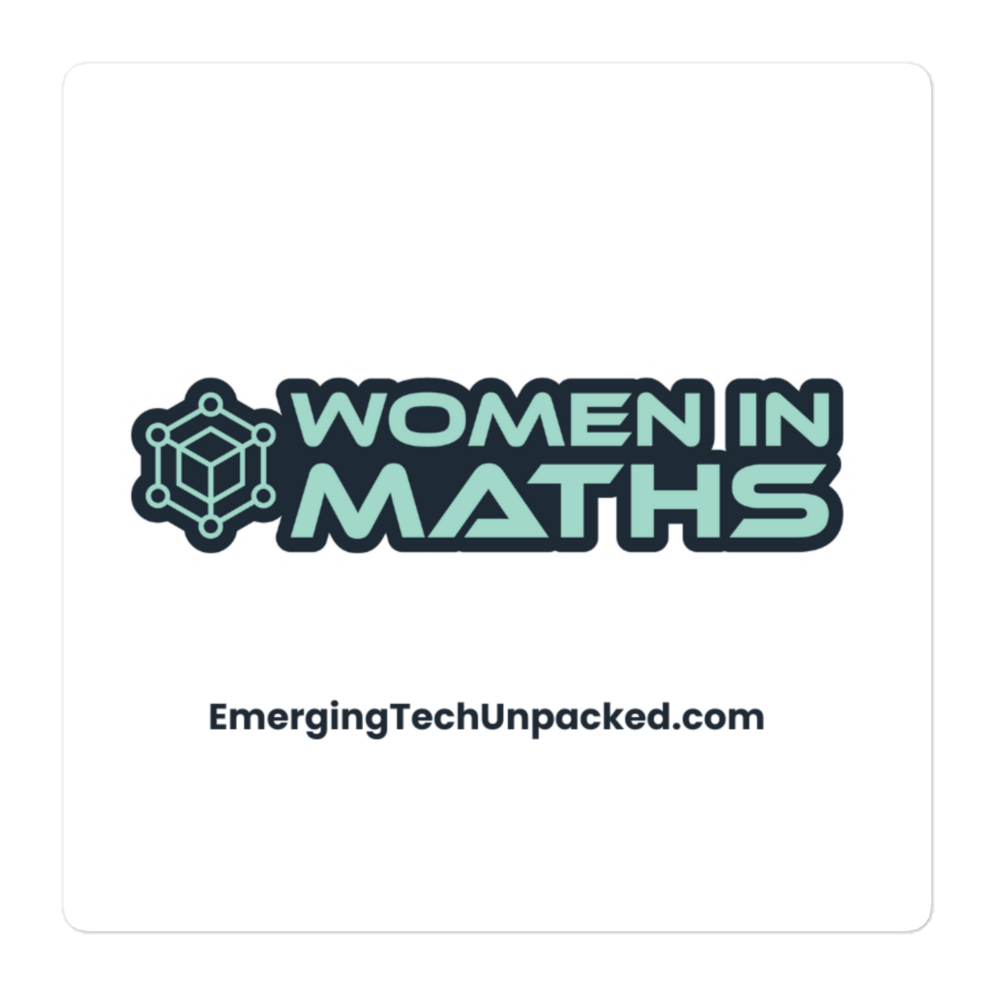 Women in Maths Sticker - Geek Chic Math, Data & STEM Laptop Decal