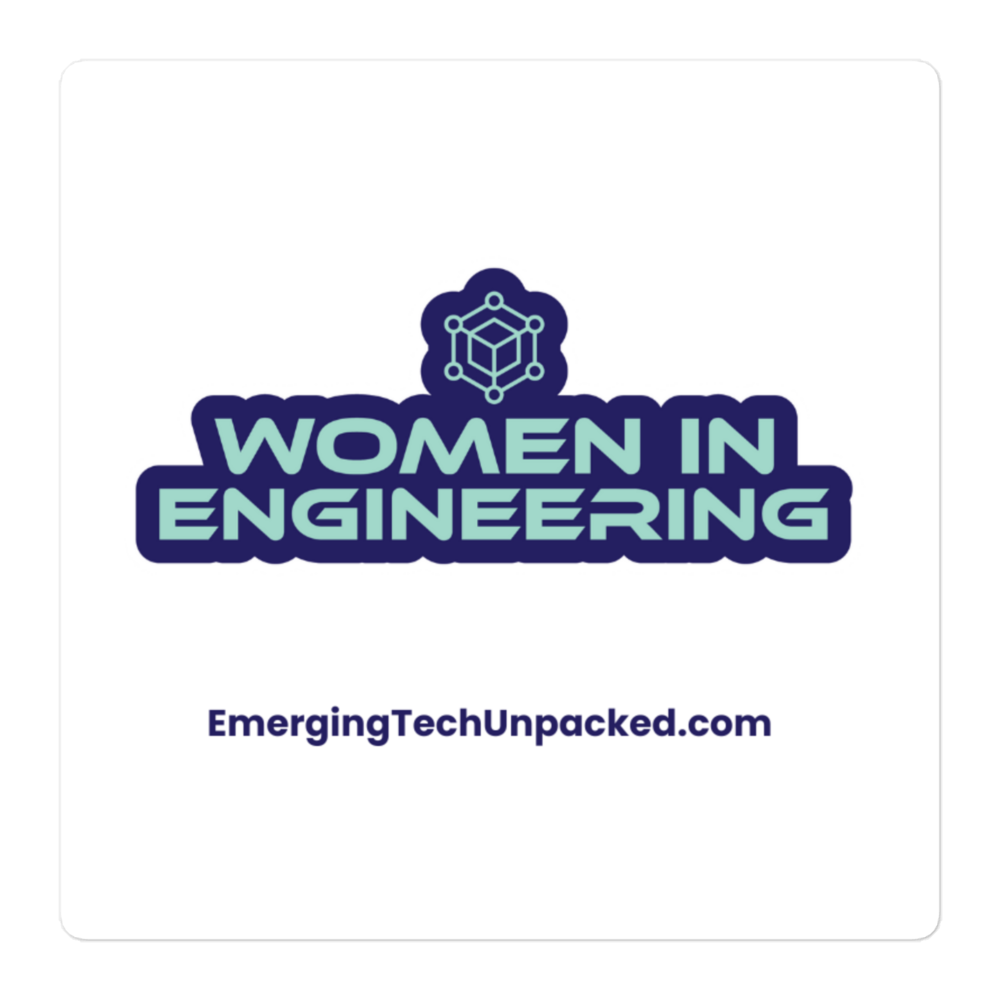 Women in Engineering Sticker - Geek Chic Builder, Hardware & STEM Laptop Decal