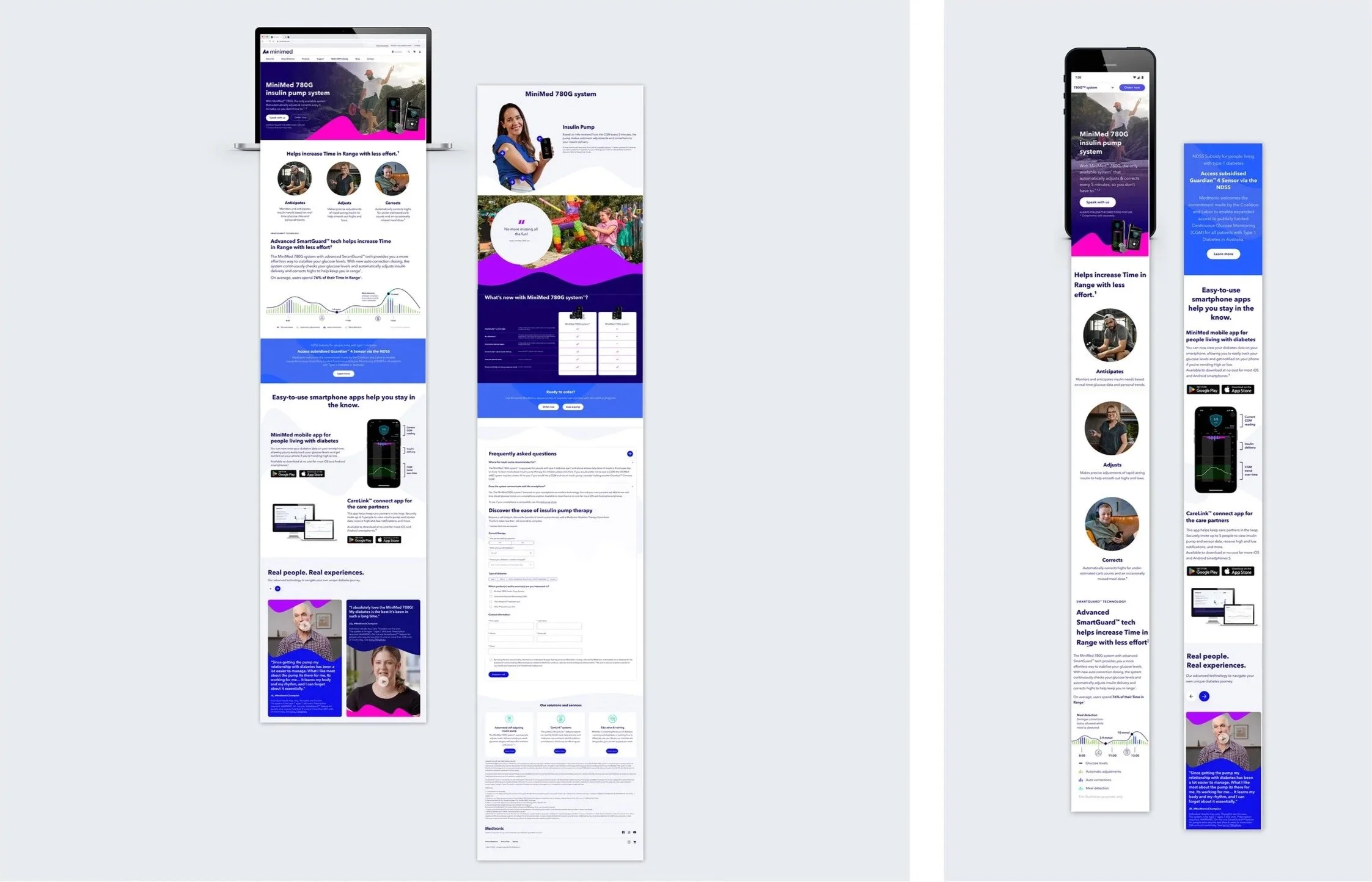 MiniMed ANZ Launch - Product Page - Desktop & Mobile