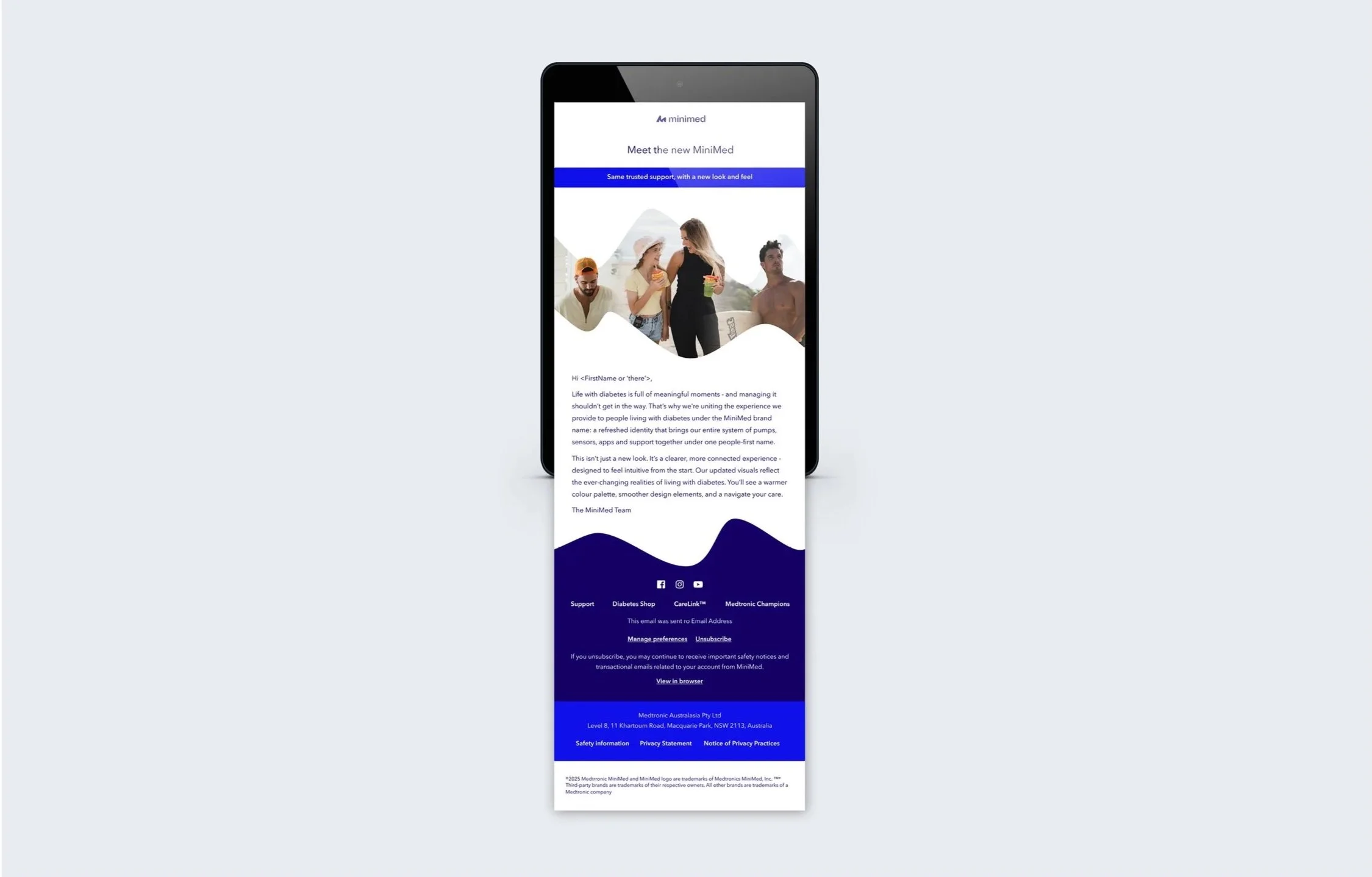 MiniMed ANZ Launch - Email Template 