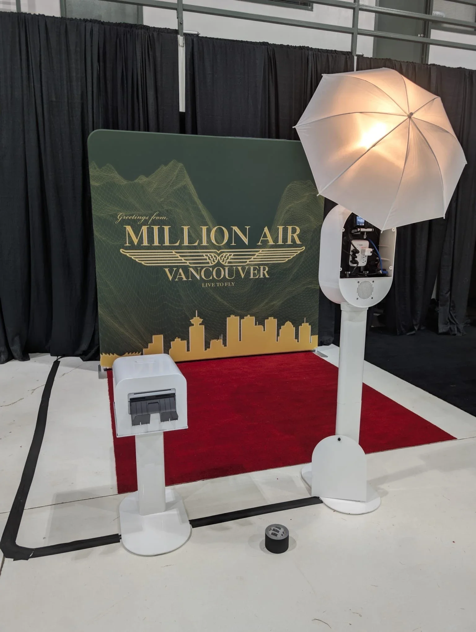 millionair vancouver event with snapbooth studios photo booth set up