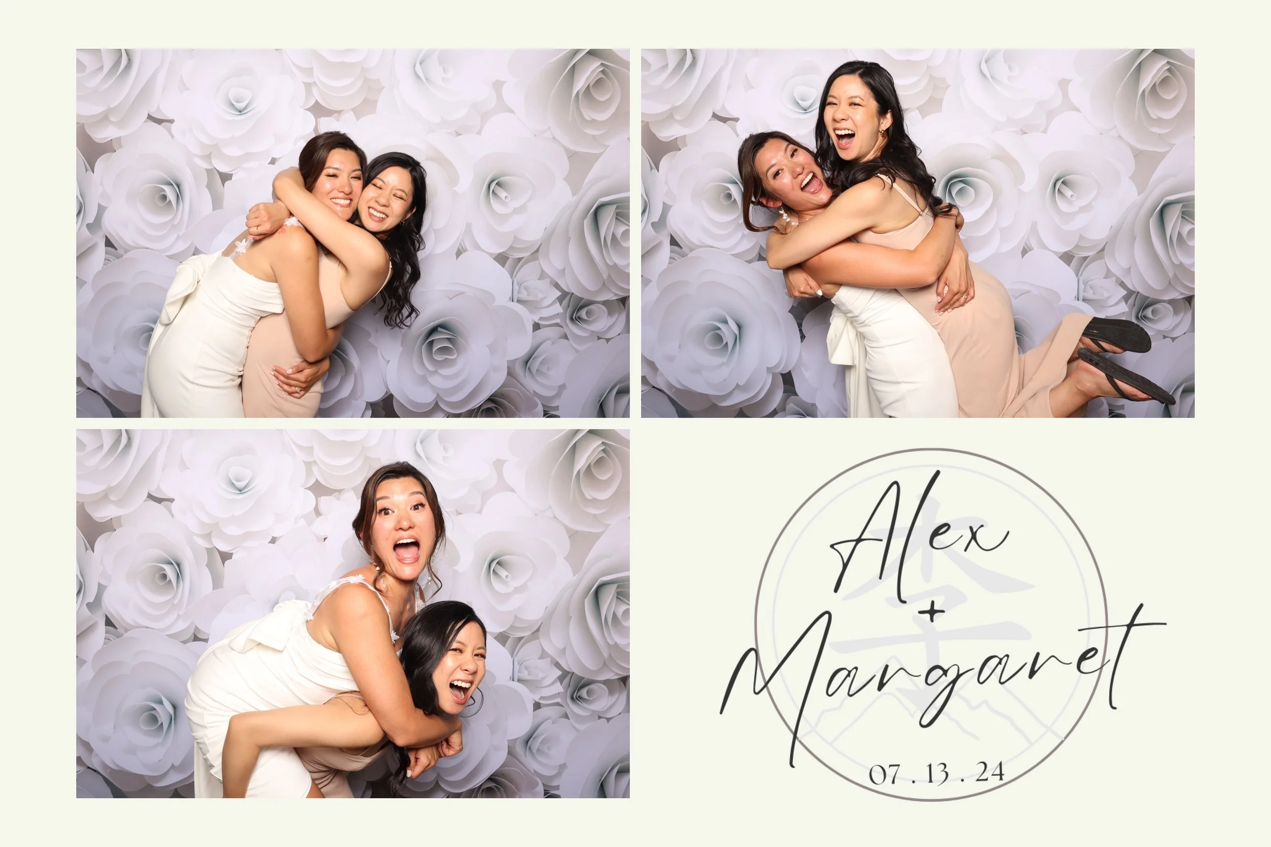 wedding attendants having fun with snapbooth studios photobooth