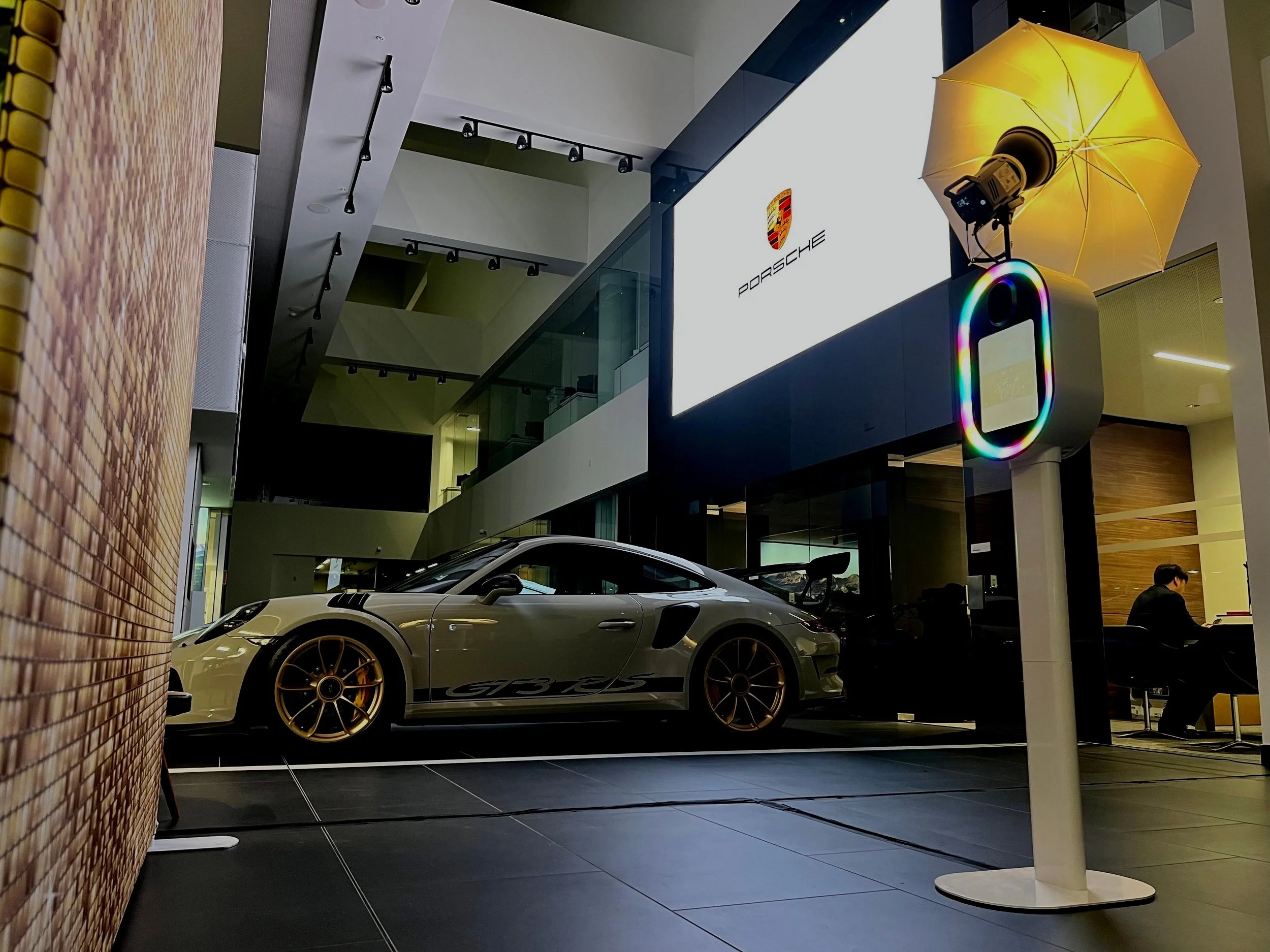 snapbooth studios photo booth at a porsche event in vancouver bc