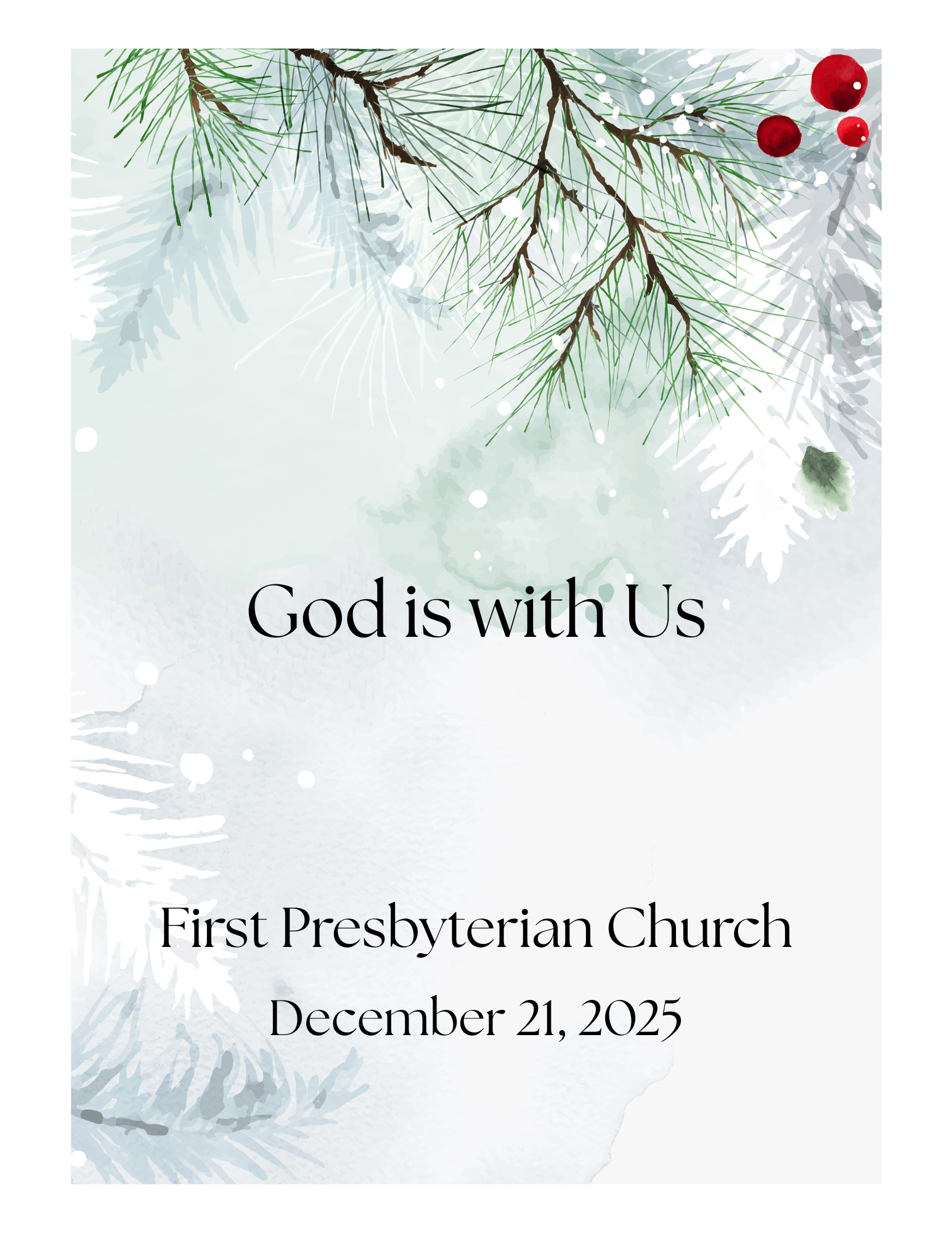 Sunday Worship 12/21/25 