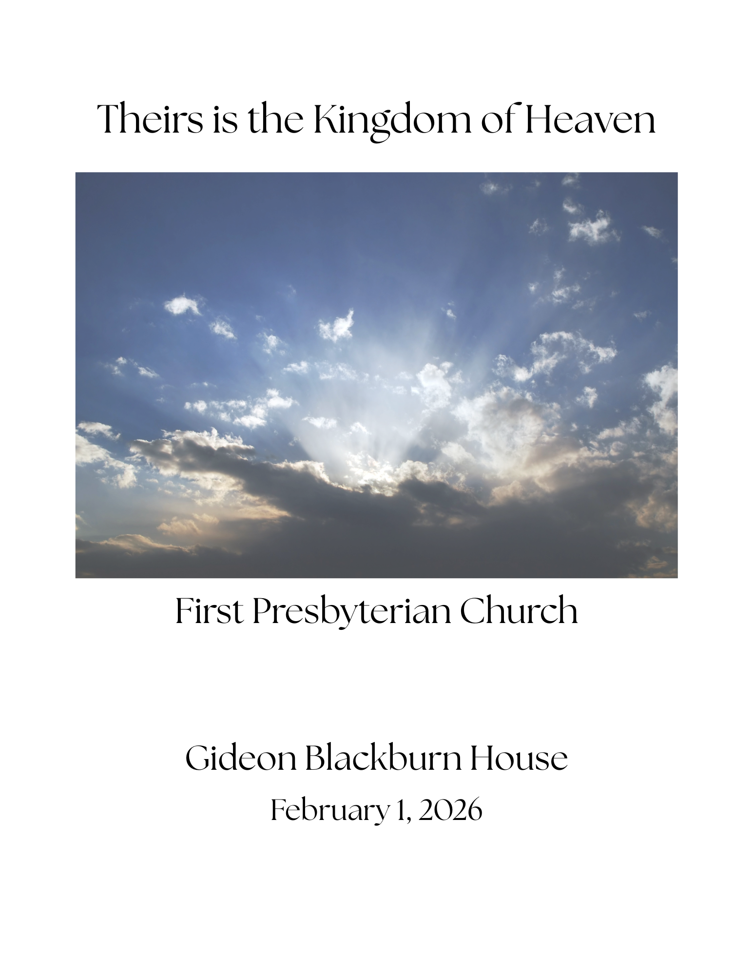 Sunday Worship 2/1/26 