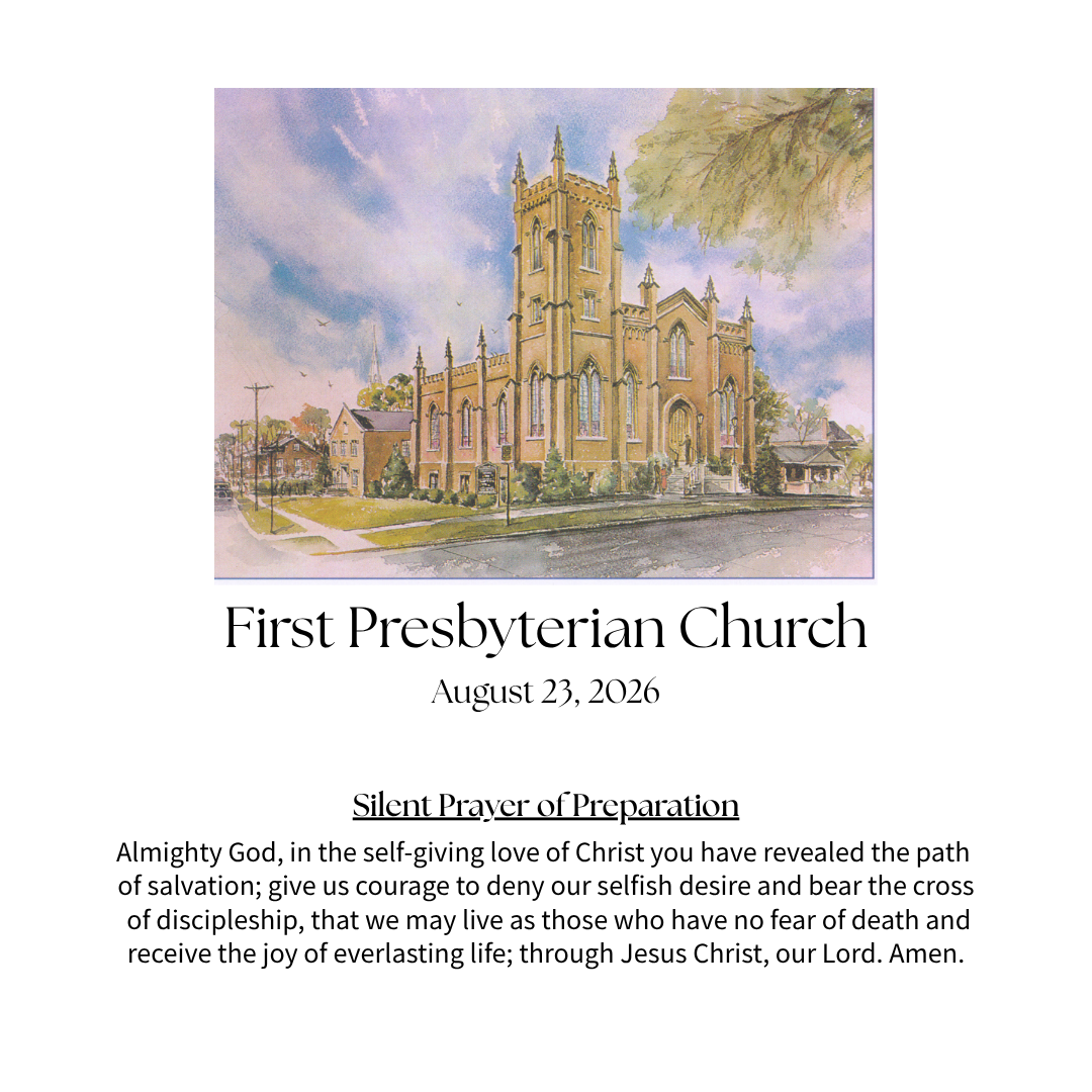 Sunday Worship 8/23/26 