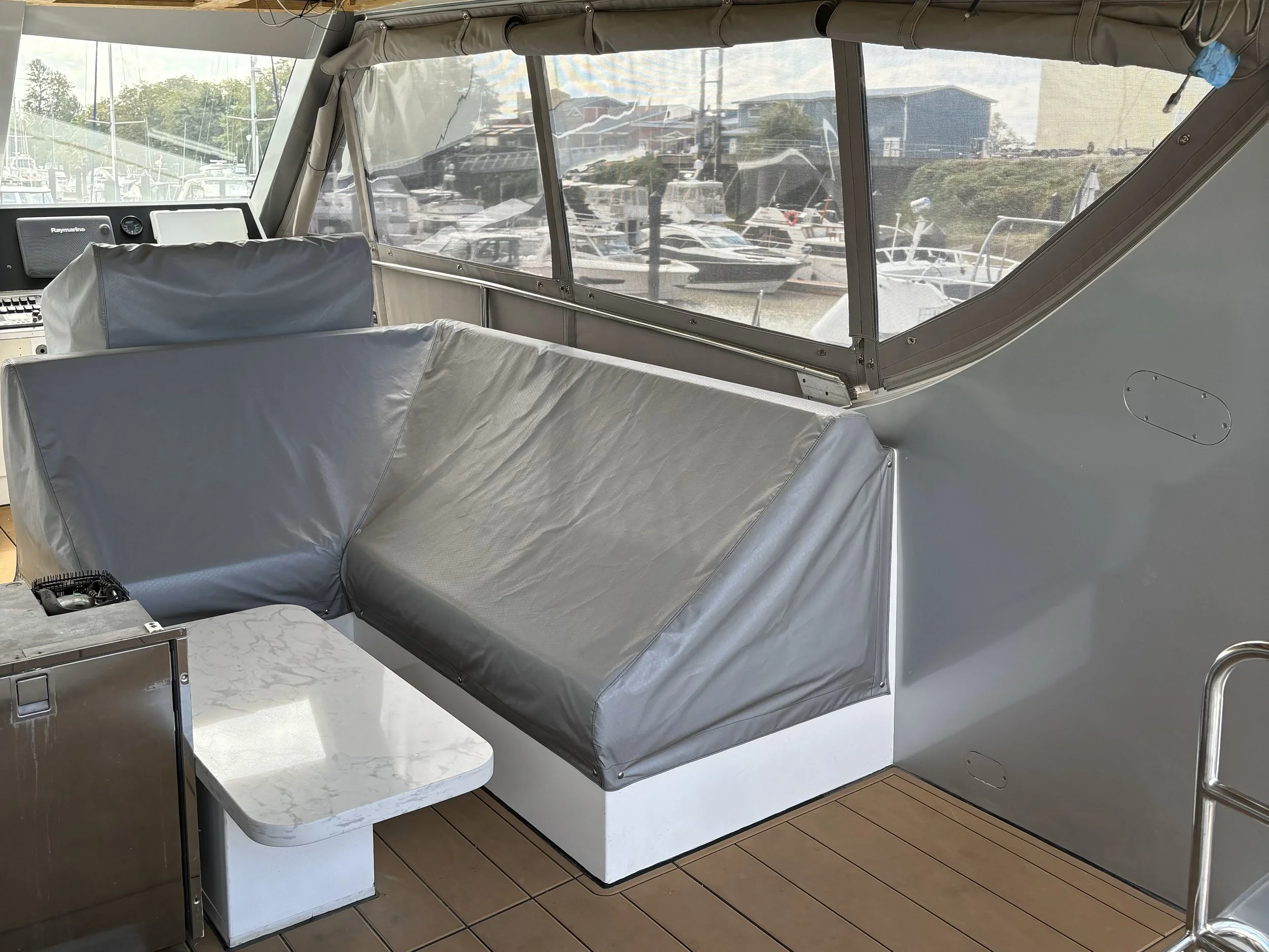 primorets yacht custom enclosure inside starboard side