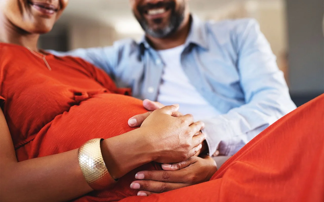 Pregnant Woman Happy Couple Baby Bump