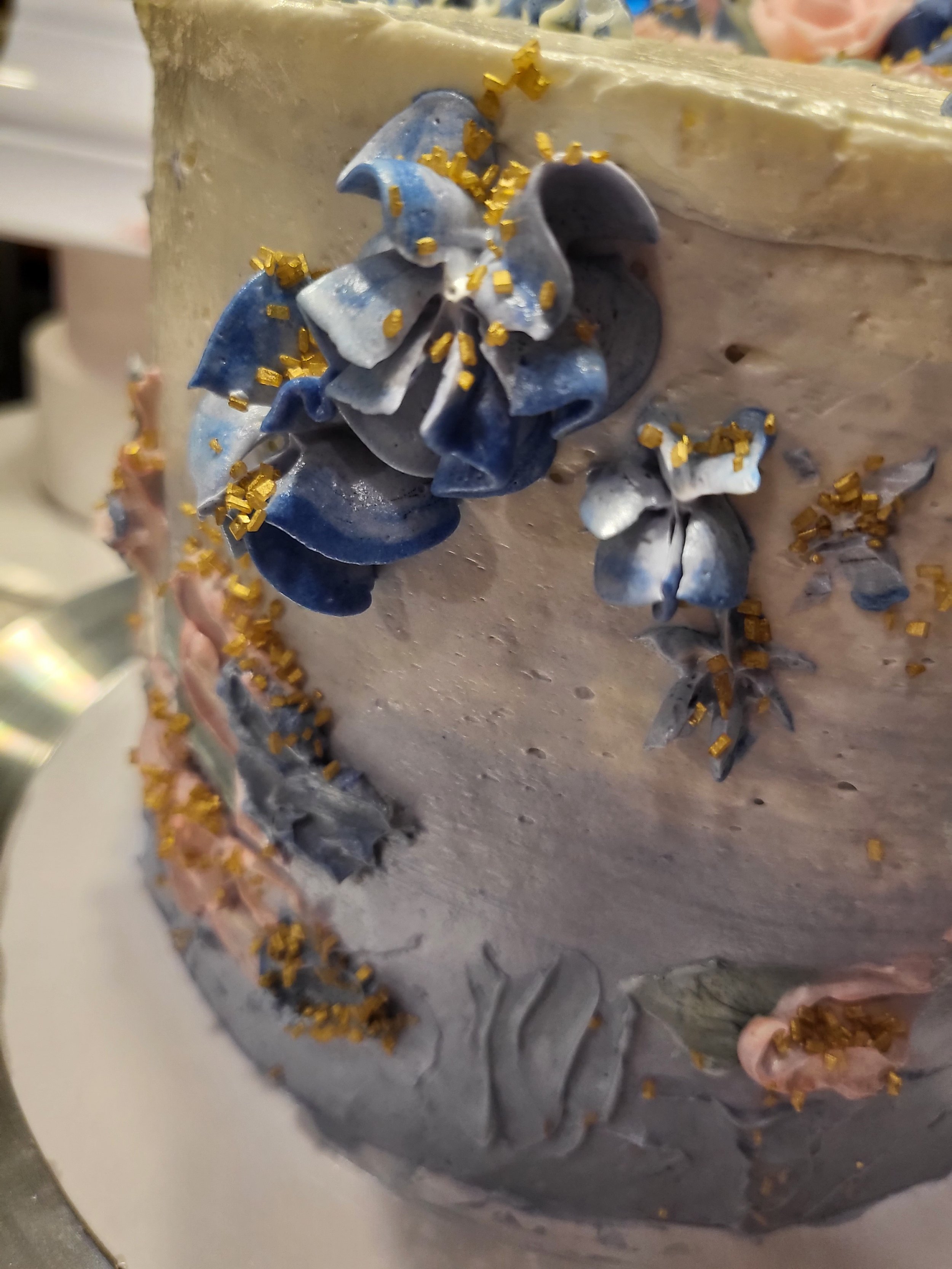 Custom Watercolor Painted Birthday Cake