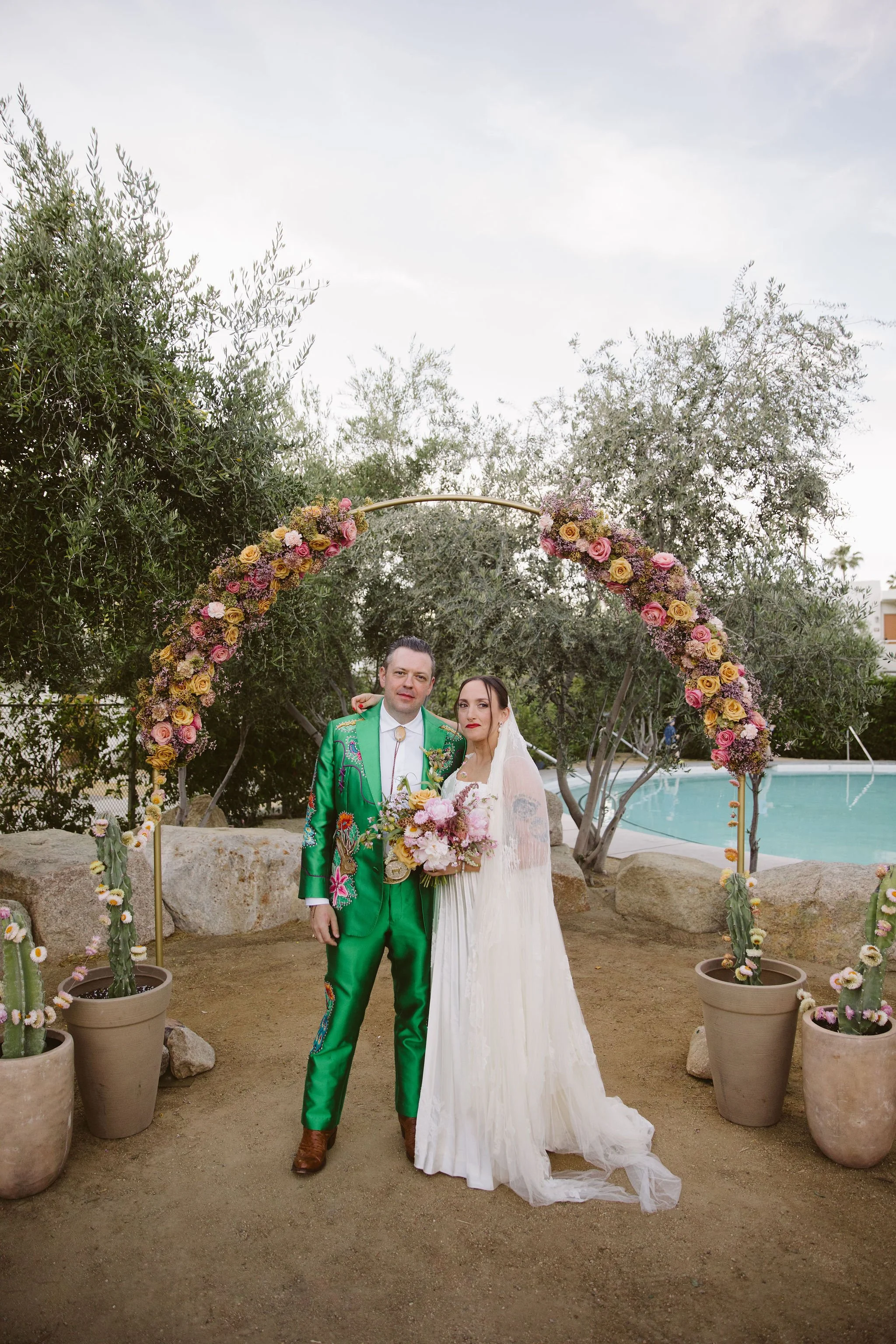 Psychedelic Western Wedding Ace Hotel Palm Springs