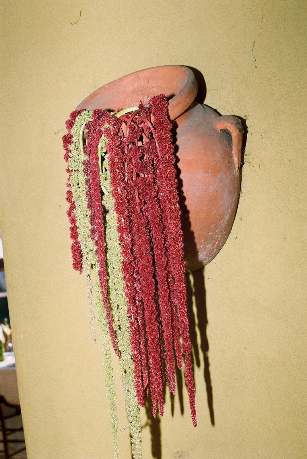 Dramatic floral installation at a Los Angeles private estate wedding.