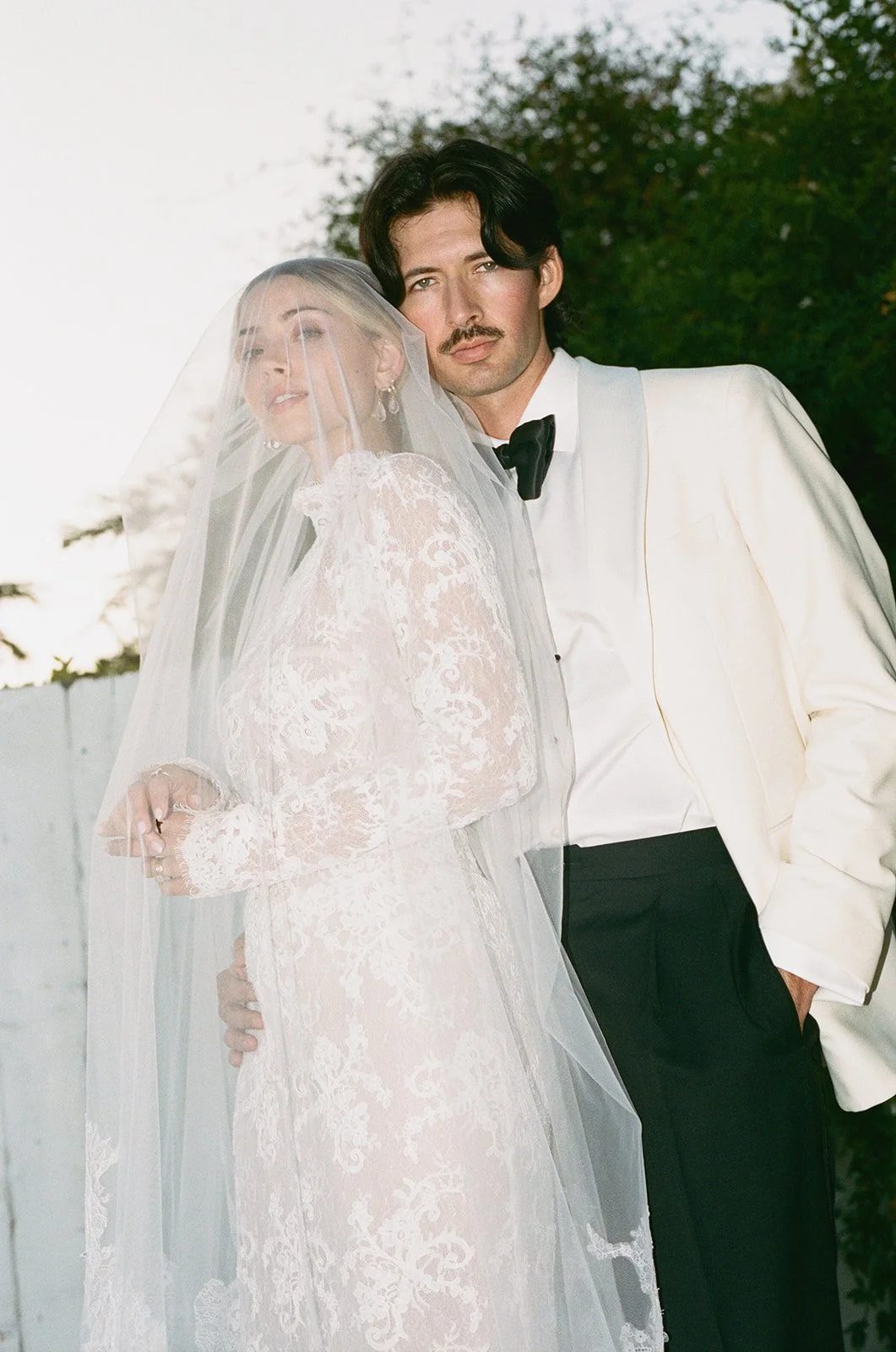 Bride and groom portrait at a high-end California wedding.