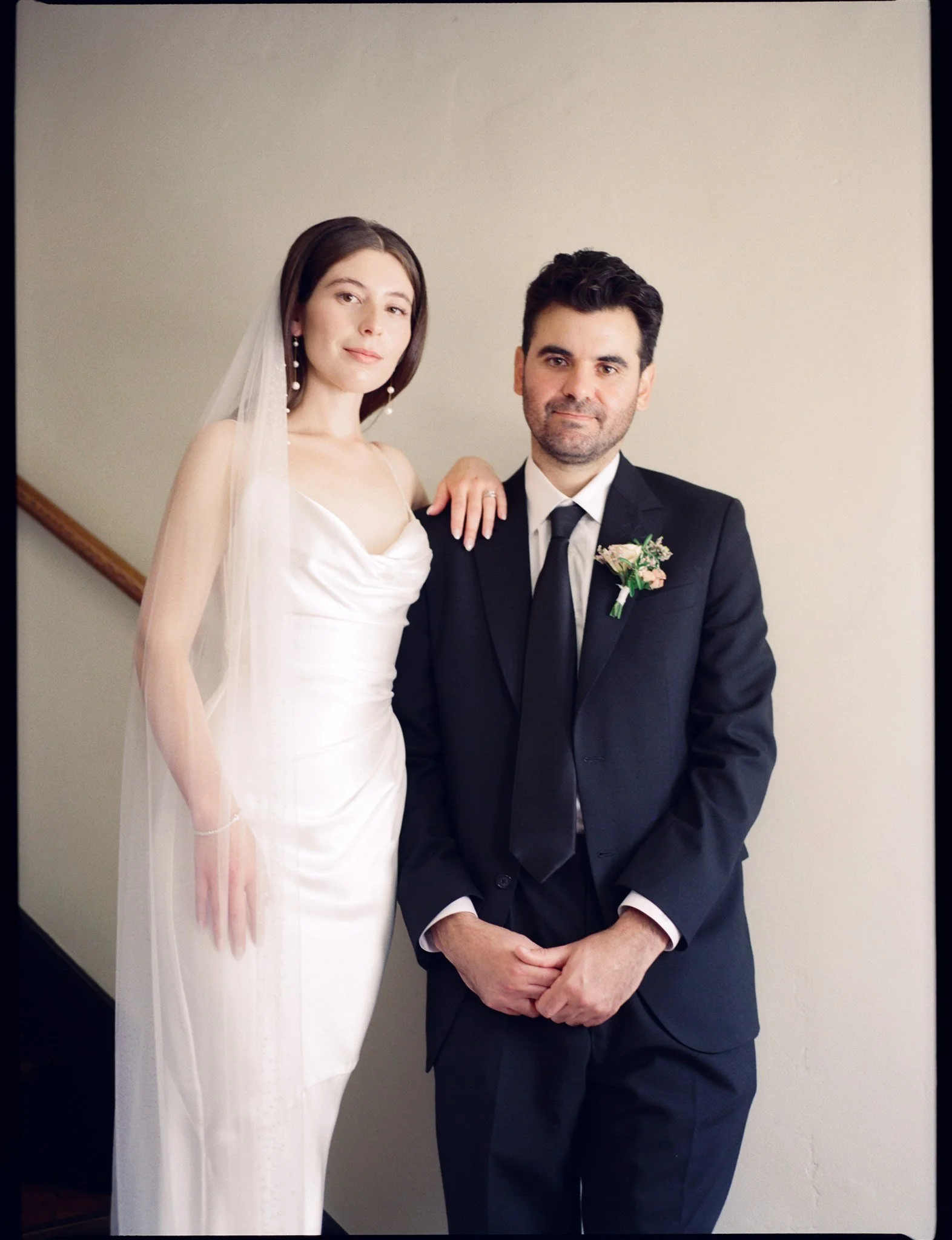 Bride and groom portrait at a Los Angeles wedding designed by a Southern California wedding planner.