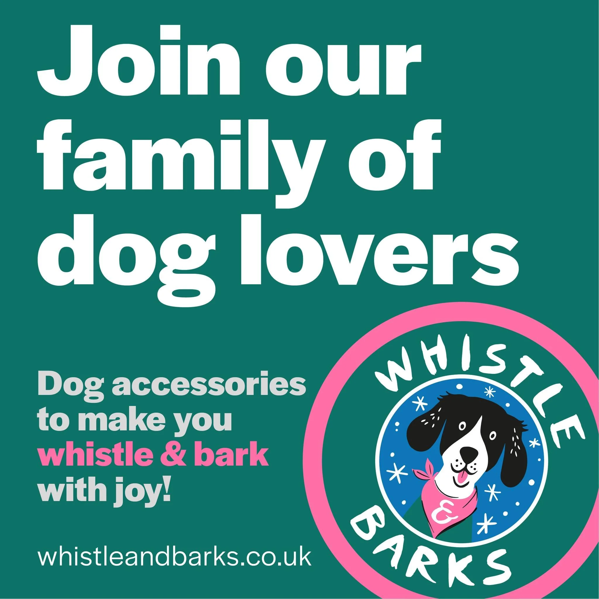 🐾 Join our family of dog lovers at Whistle & Barks 🐶✨
Discover pawsome accessories that’ll make you whistle and bark for joy! 🎉
🐕‍🦺 Leather Collars 🐾
🦮 Beautiful Leads 🎀
🧥 Cozy Dog Coats & Fleeces ❄️
🍪 Sumptuous Treats 😋
