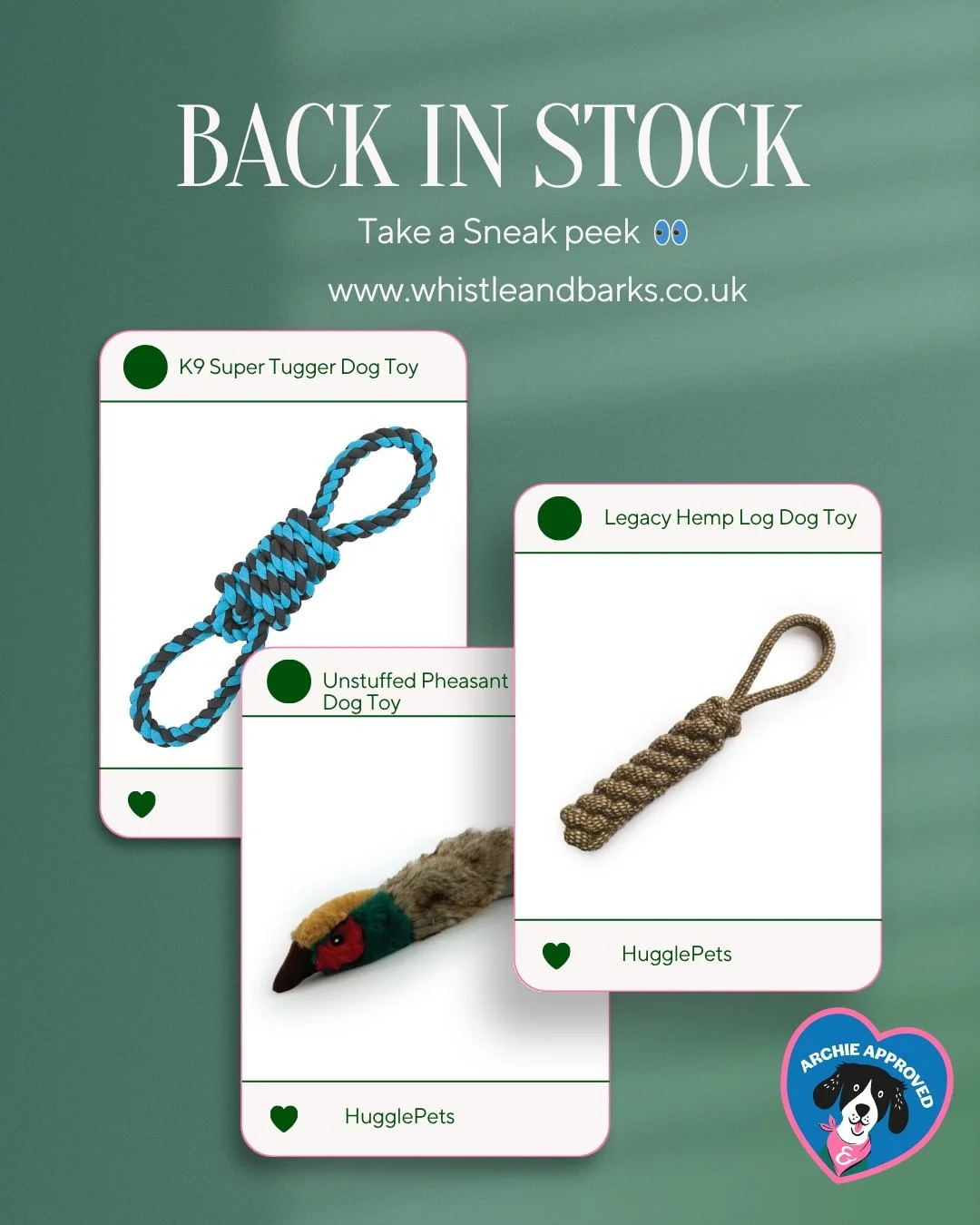 👉Back by popular demand: a variety of dog toys for all shapes and sizes! 🎾 It's time to treat your furry friends to the playtime they deserve.🐾🐶 #DogParent #JustPlayIt #dogtoy #tuggertoys #playtime #HugglePet