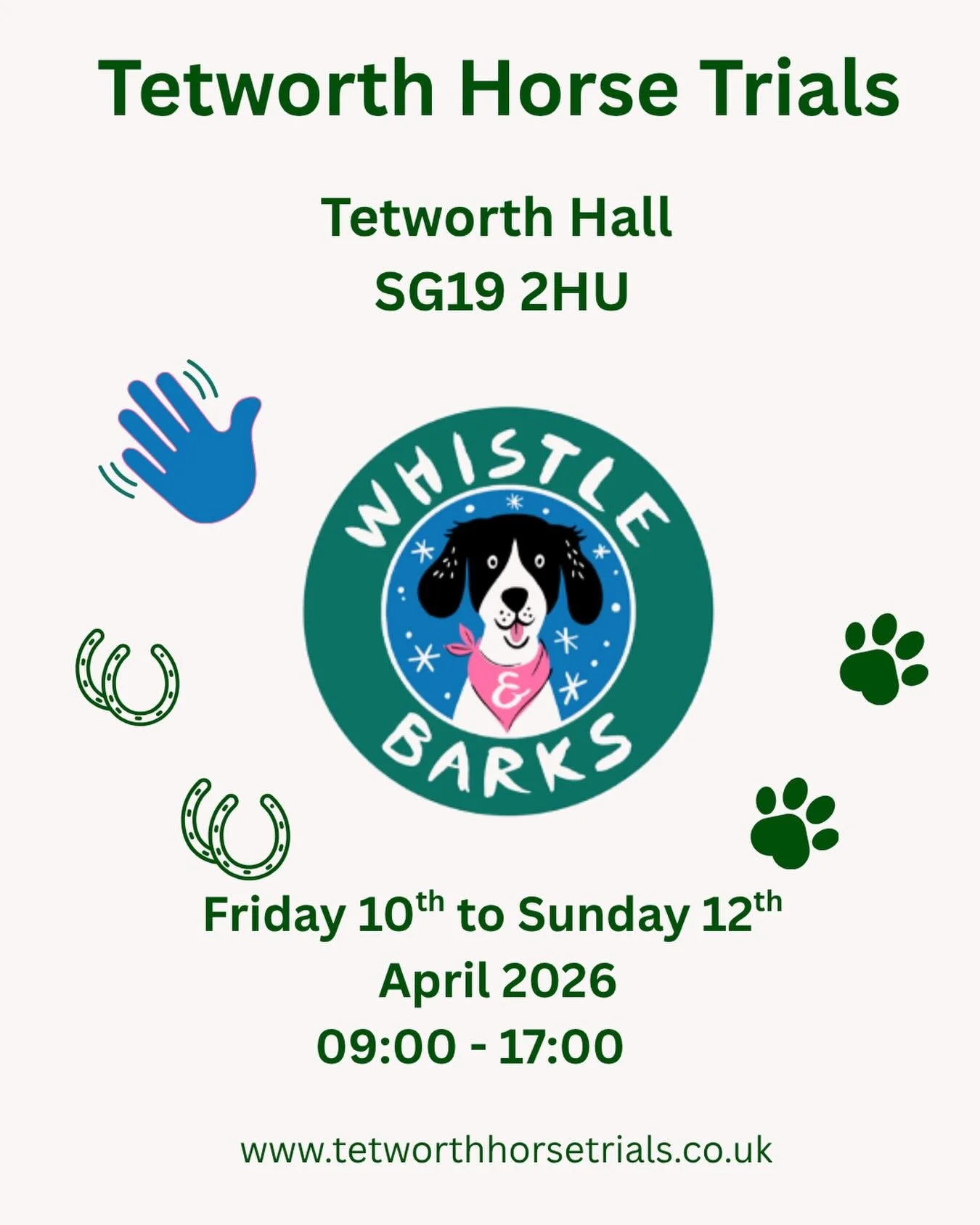 🐎✨ Tetworth Horse Trials &ndash; A Weekend You Don&rsquo;t Want to Miss! ✨🐾
Join us at Tetworth Hall (SG19 2HU) for an exciting weekend of equestrian action and family-friendly fun!
📅 Friday 10th &ndash; Sunday 12th April 2026
⏰ 09:00 &ndash; 17:0