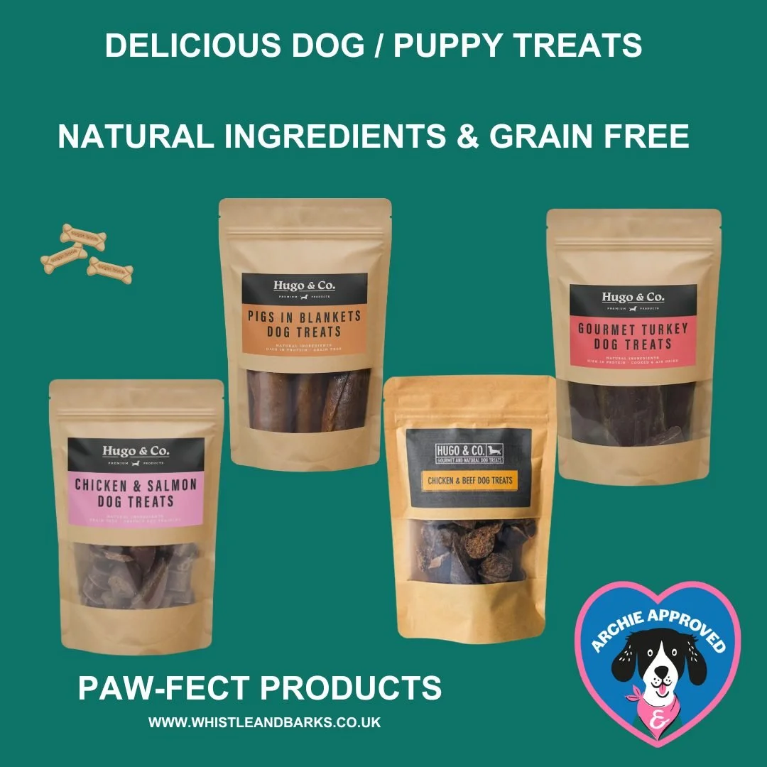 ✨Training your dog just got tastier with our grain-free, natural ingredient dog treats.🐶 Your pup will love the variety of flavours, small, tasty, and perfect for rewarding good behaviour- Win-win! 🐾🌿 
Shop their favourites:
🐔 Chicken &amp; Duck 