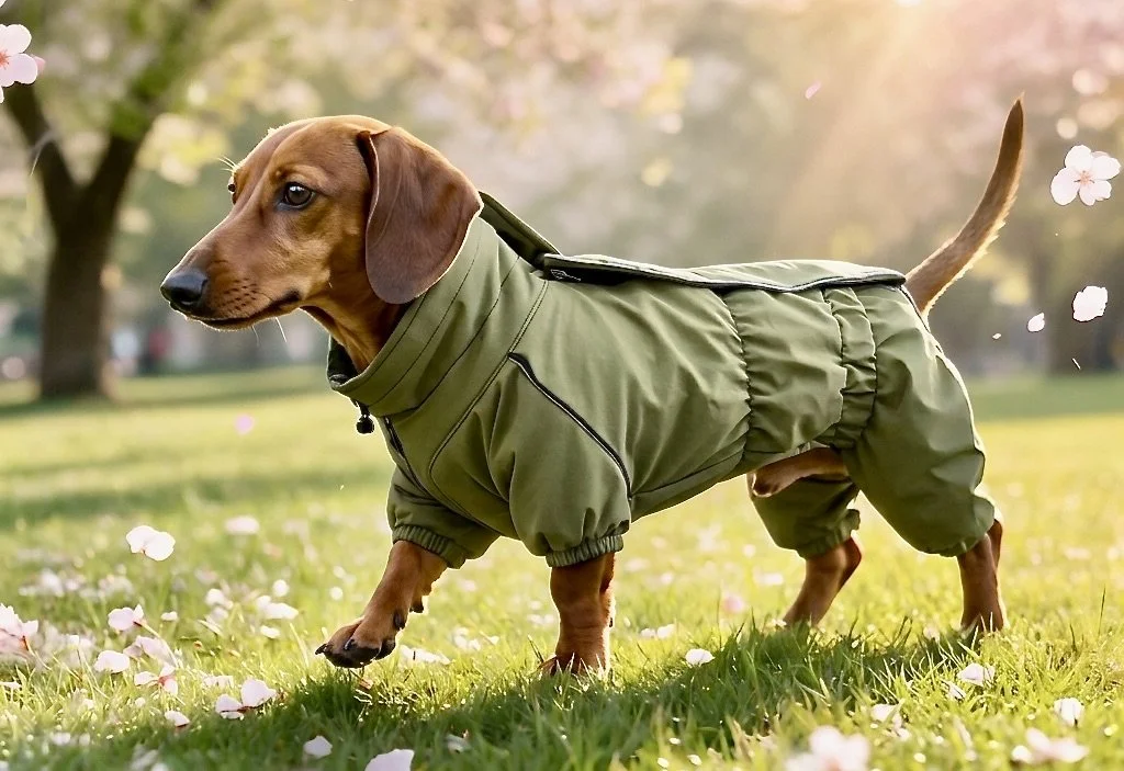 Dachshund Full Waterproof Suit Coat - Whistle and Barks