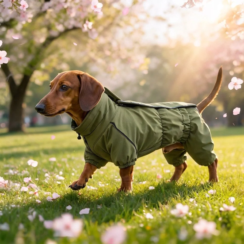 Dachshund Full Waterproof Suit Coat - Whistle and Barks