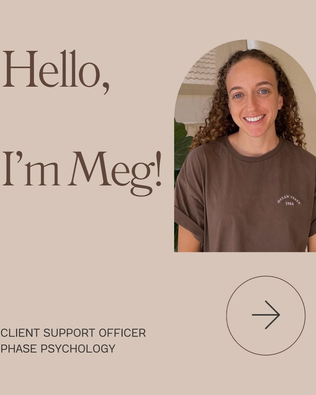 ✨Introducing Meg ✨
Meg is joining Phase Psychology in 2025 as Client Support Officer! She will be assisting me with administrative support and client assistance while she pursues her own journey to becoming a psychologist. I am so excited to have her