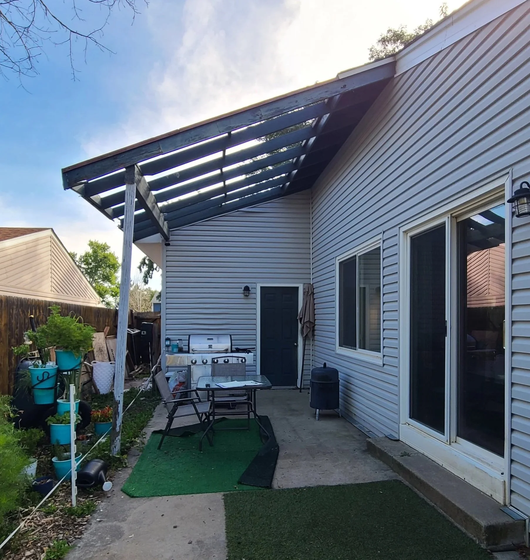 Previous patio cover that was removed