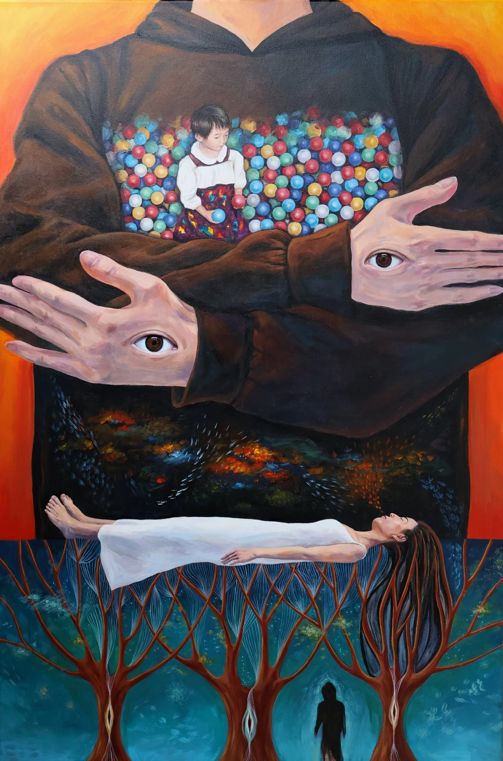 Crossroads of Becoming, 2025, acrylic on canvas, 120 x 80 cm