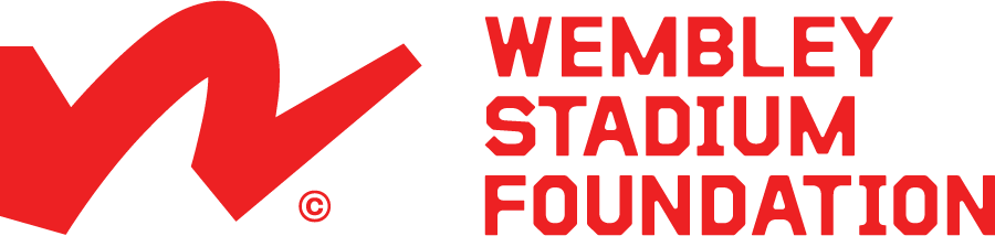 Wembley Stadium Foundation logo with a red stylized check mark and text in red.
