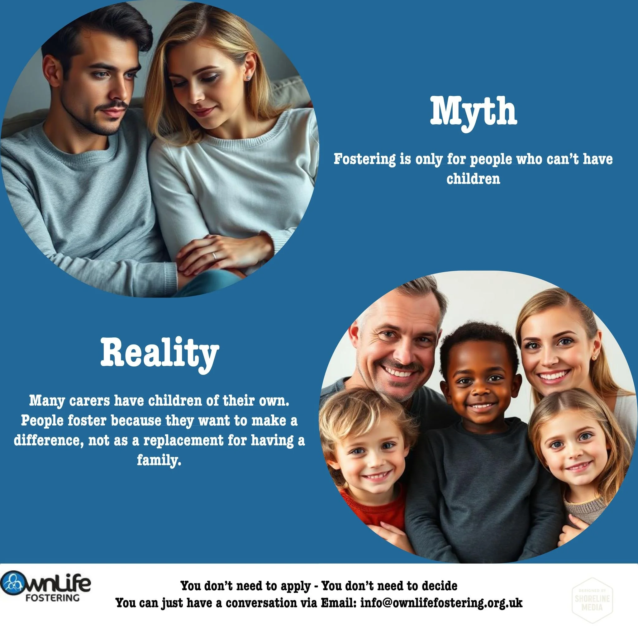 One of the biggest myths about fostering is that it&rsquo;s only for people who don&rsquo;t have children.

That simply isn&rsquo;t true.

Many foster carers are parents already. Some have young children, some have teenagers, some have grown-up child