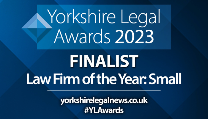 Yorkshire Legal Awards 2023 - Law Firm of the Year Small Finalist.png