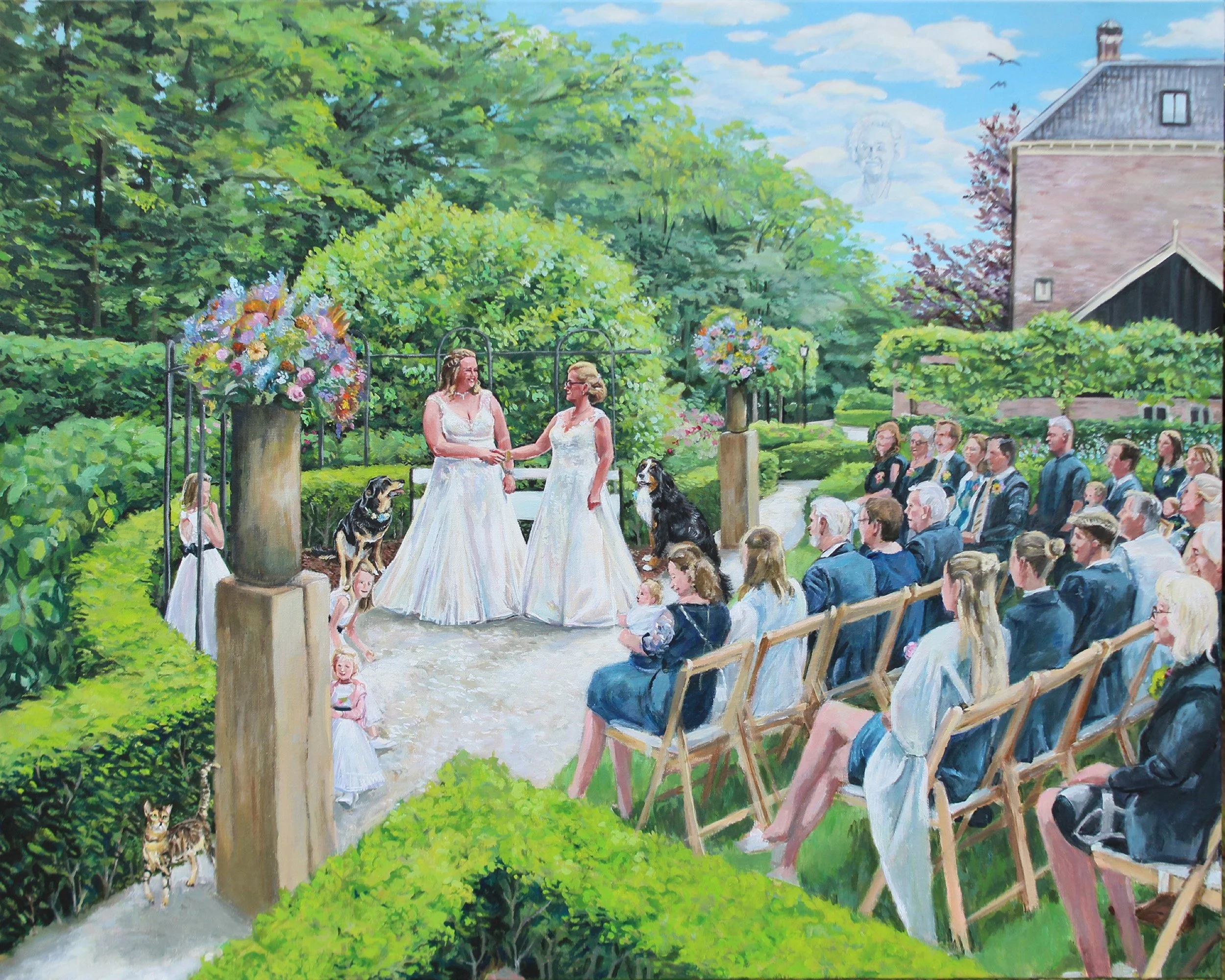 Een speciaal moment vastleggen op een bruiloft schilderij