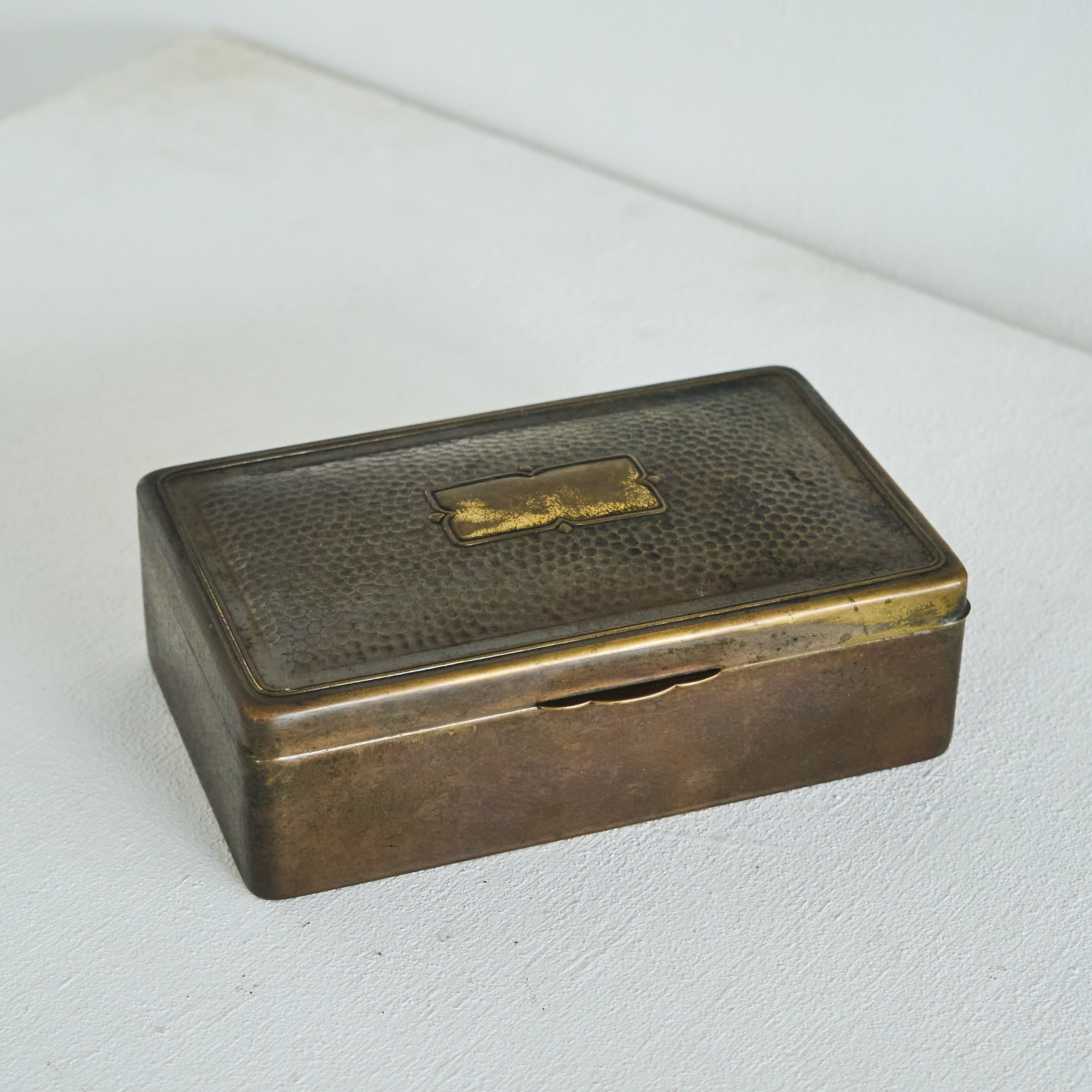 Decorative Art Deco Style Box in Copper The Netherlands Early 20th Century