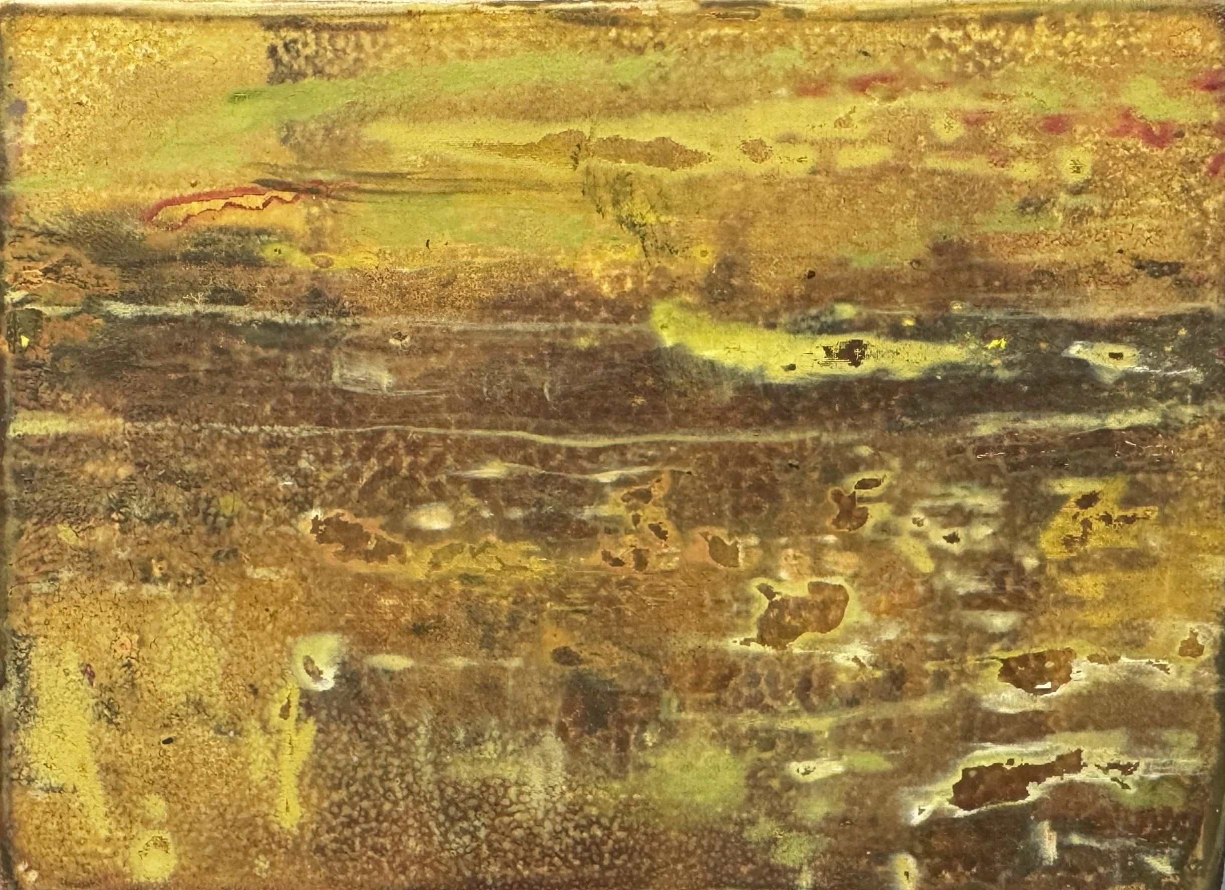 Late Night Tales, 2024, Watercolour Monotype on Gessoed Linen, 12 x 16 cm