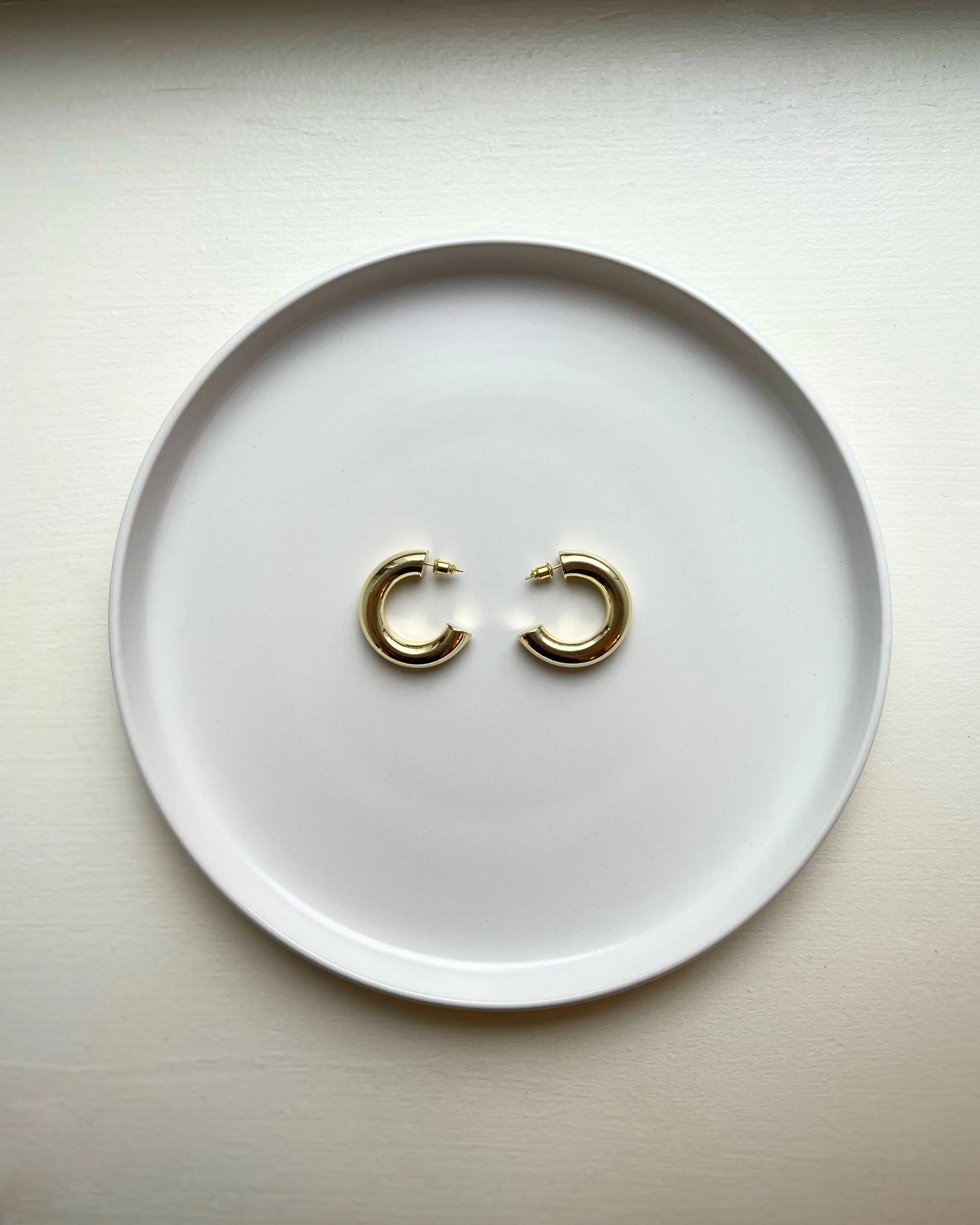 Large Gold Hollow Hoops Earrings