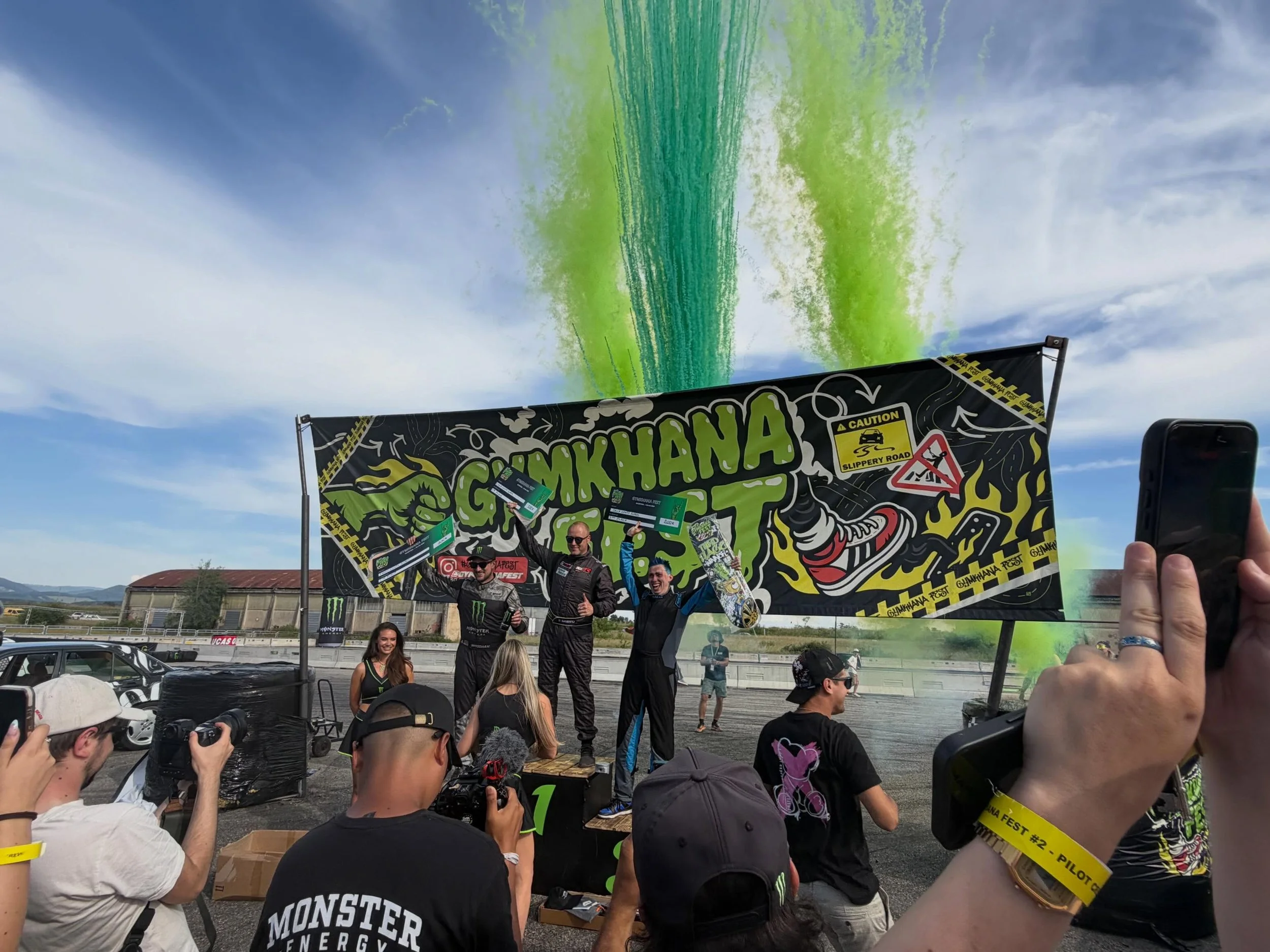 Gymkhanafest #2 has come to an end! 
What an amazing event! The venue was great and driver turnout was perfect! Lots of French drifters were getting the hang out it by the end even if they started off slow.
We ended up with 3 English podium winners:
