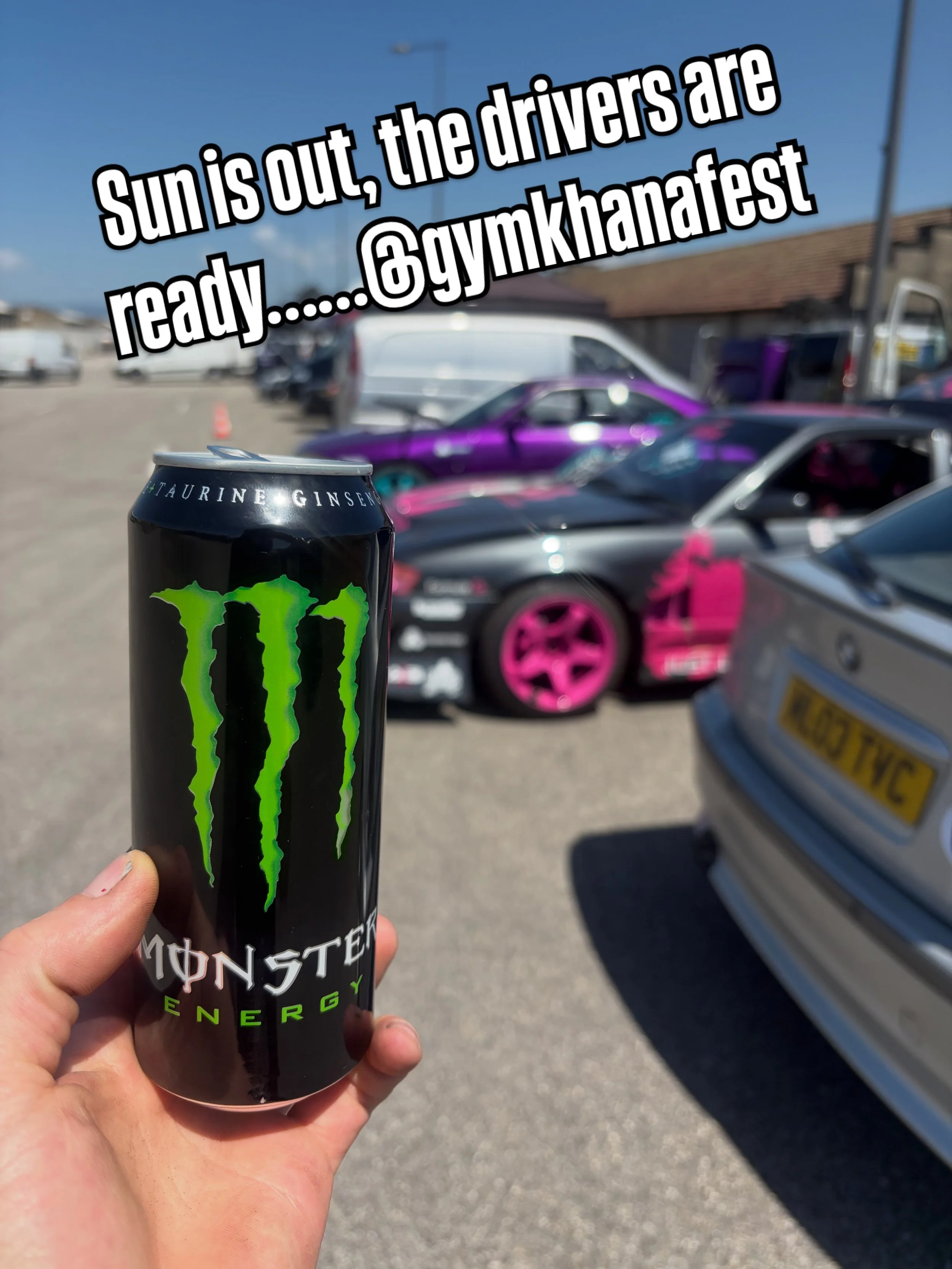 All the drivers have arrived ready for the main event tomorrow. The sun is hot and the @monsterenergy is flowing @gymkhanafest. Massive thanks to @alexandreclaudin for giving our drivers the chance to come over and put on a show! Good luck to all the
