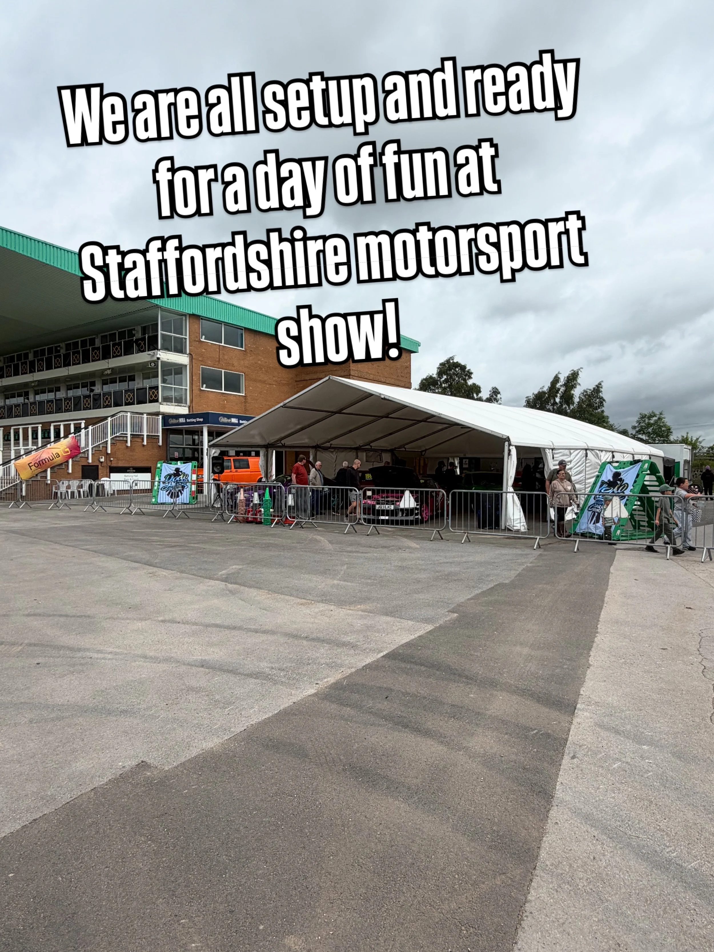 Formula G are down @staffordshiremotorsportshow today, providing the lunchtime entertainment and showing off our cars! We have @dodojuiceofficial products on sale along with @justjapclub merchandise in the back of the tent.