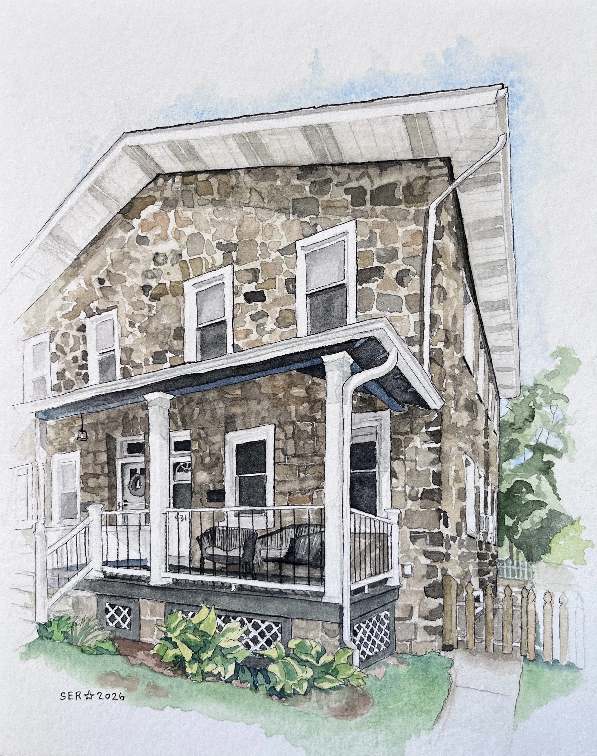 Ambler, PA, 8" x 10", 2026