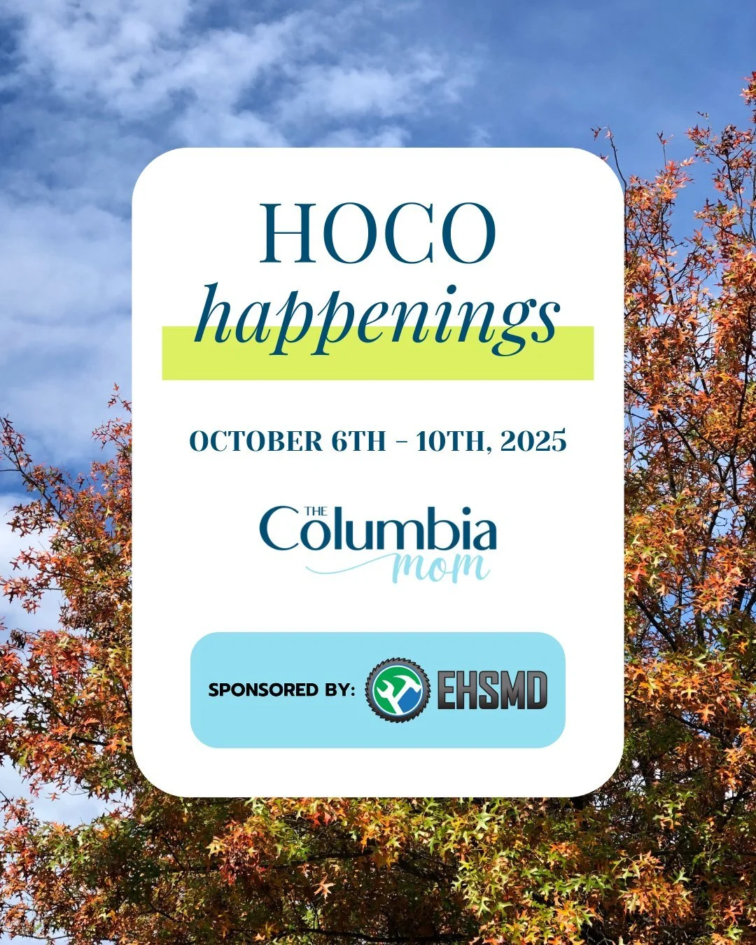HoCo is not slowing down this October. 🍂

From drink specials and poetry retreats to haunted tours, hip hop trivia, live music, and fall floral workshops... This week is stacked with all the weekday fun.

Here&rsquo;s just a glimpse of what&rsquo;s 
